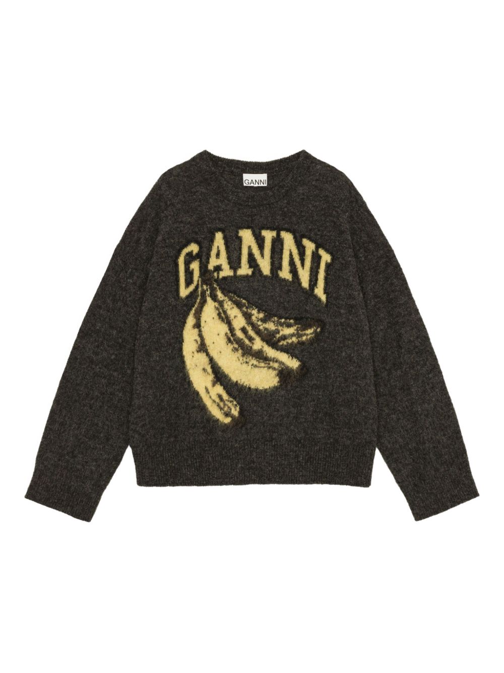 GANNI Banana Wool Crewneck Sweater