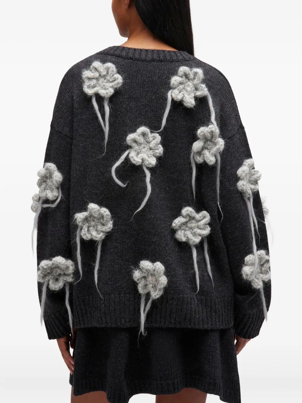 GANNI Flower Crochet Sweater