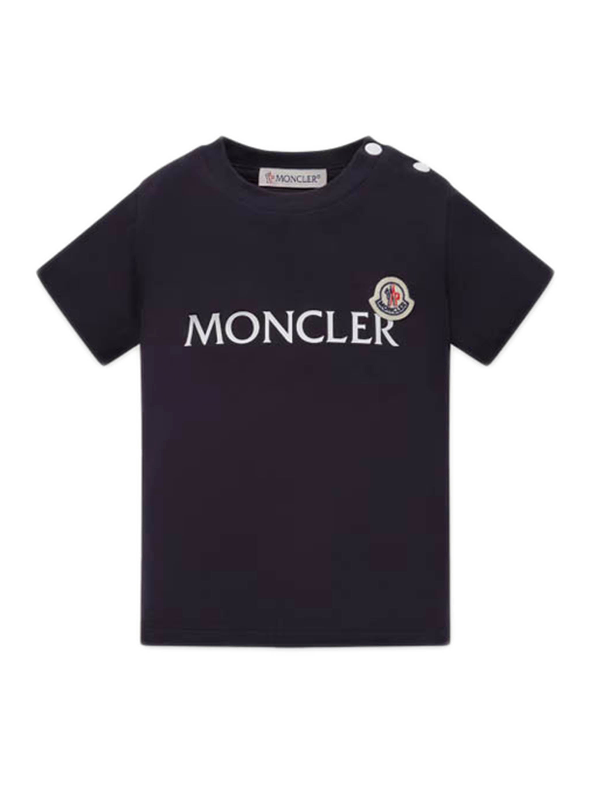 MONCLER KIDS Boys' Logo T-Shirt with Snap Buttons