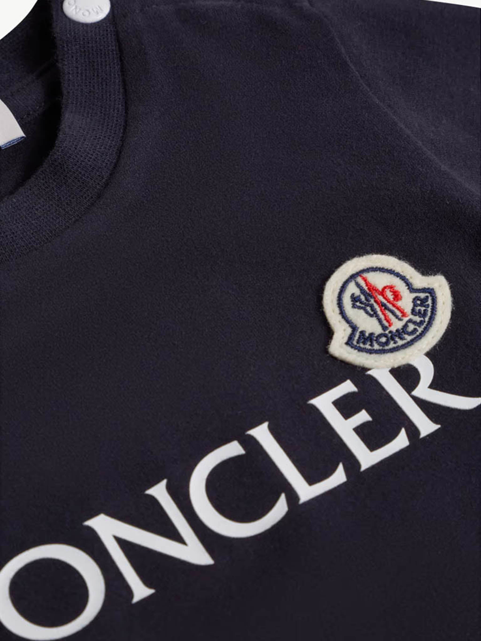 MONCLER KIDS Boys' Logo T-Shirt with Snap Buttons