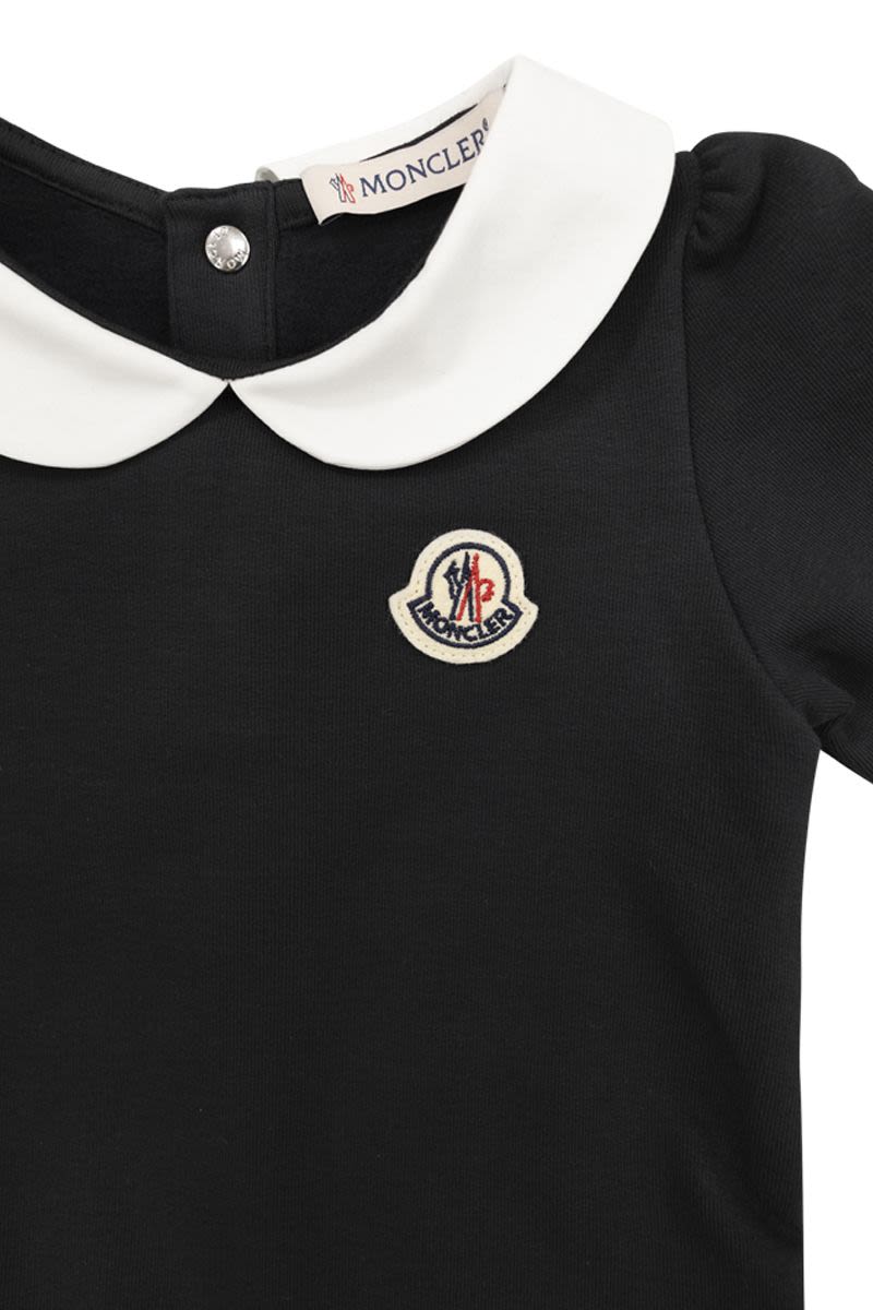 MONCLER KIDS Cotton Mini Dress for Girls - FW25 Collection
