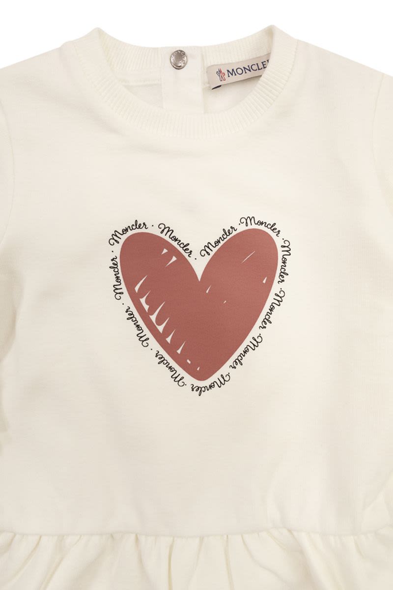 MONCLER KIDS Mini Piqué Cotton Dress for Girls - Fall/Winter 2025