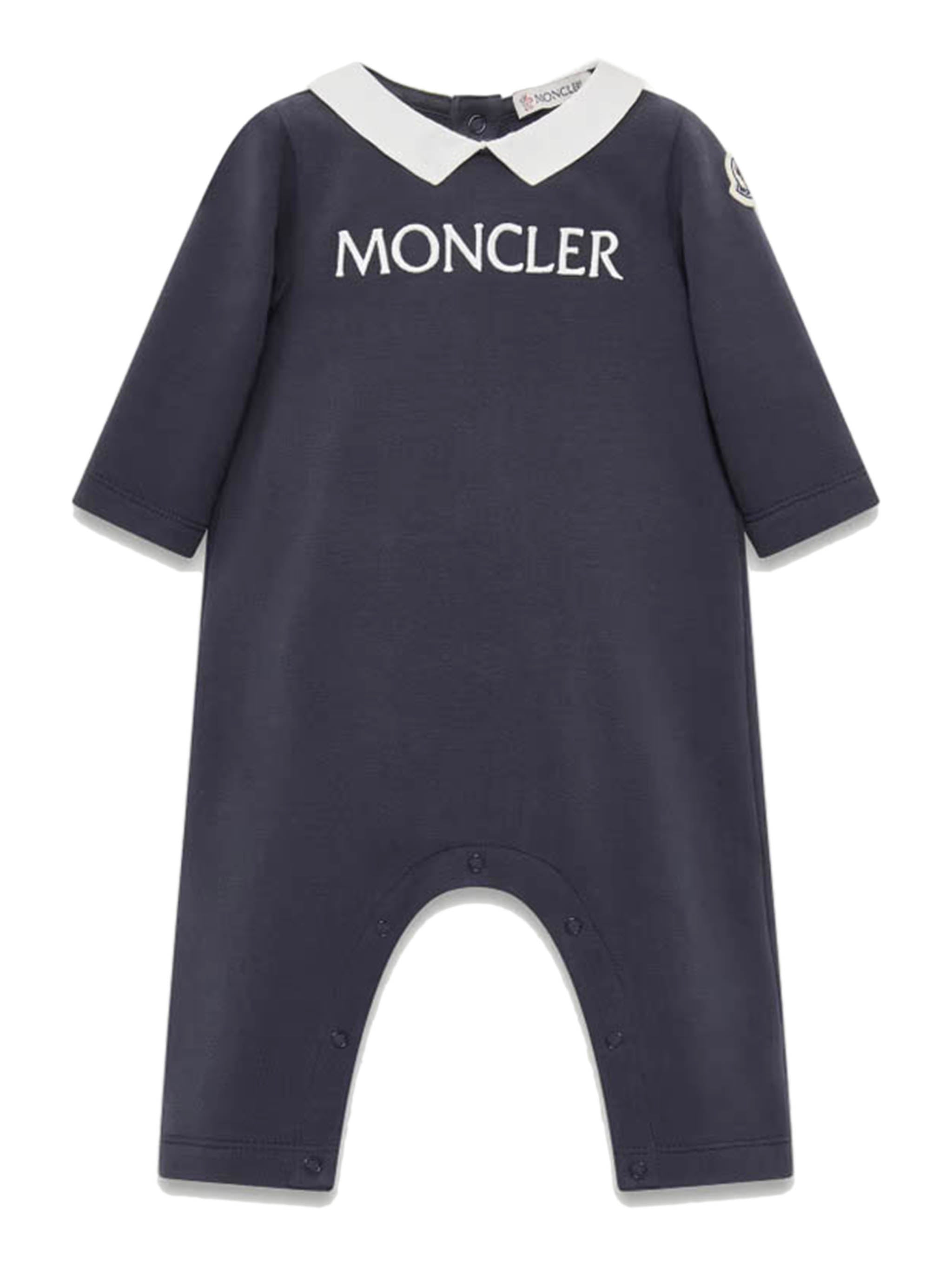 MONCLER KIDS Mini Embroidered Logo Baby Grow