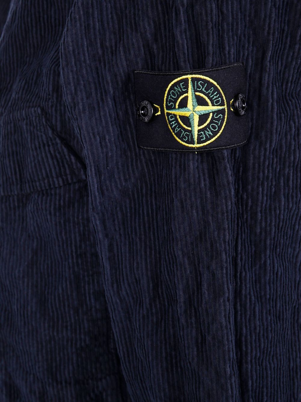 STONE ISLAND Corduroy Button-Up Shirt with Patch Pocket - Men’s