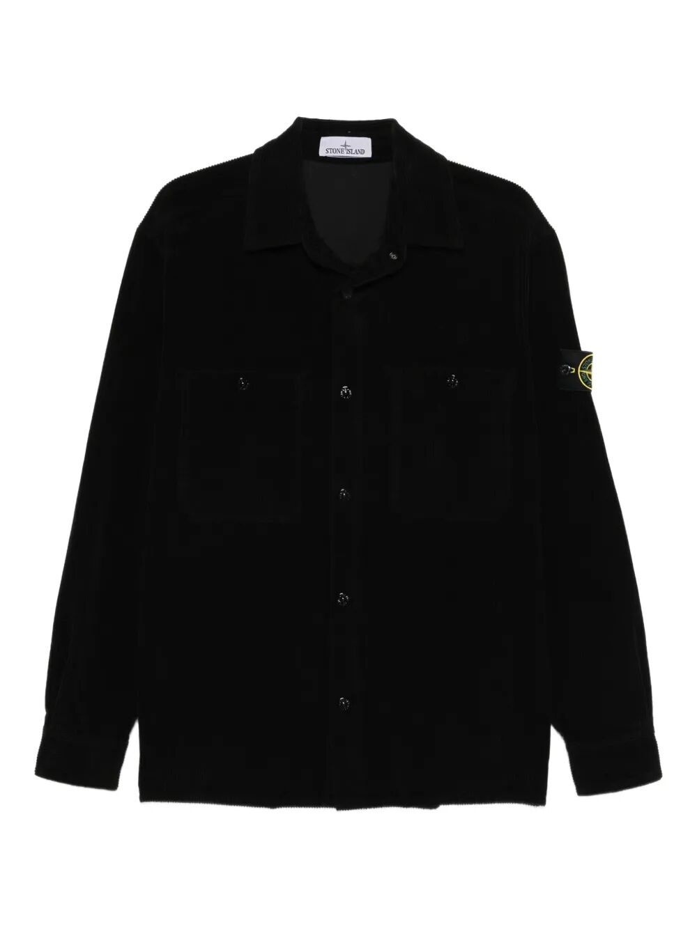 STONE ISLAND Comfortable Overshirt with Pockets and Snap Fasteners