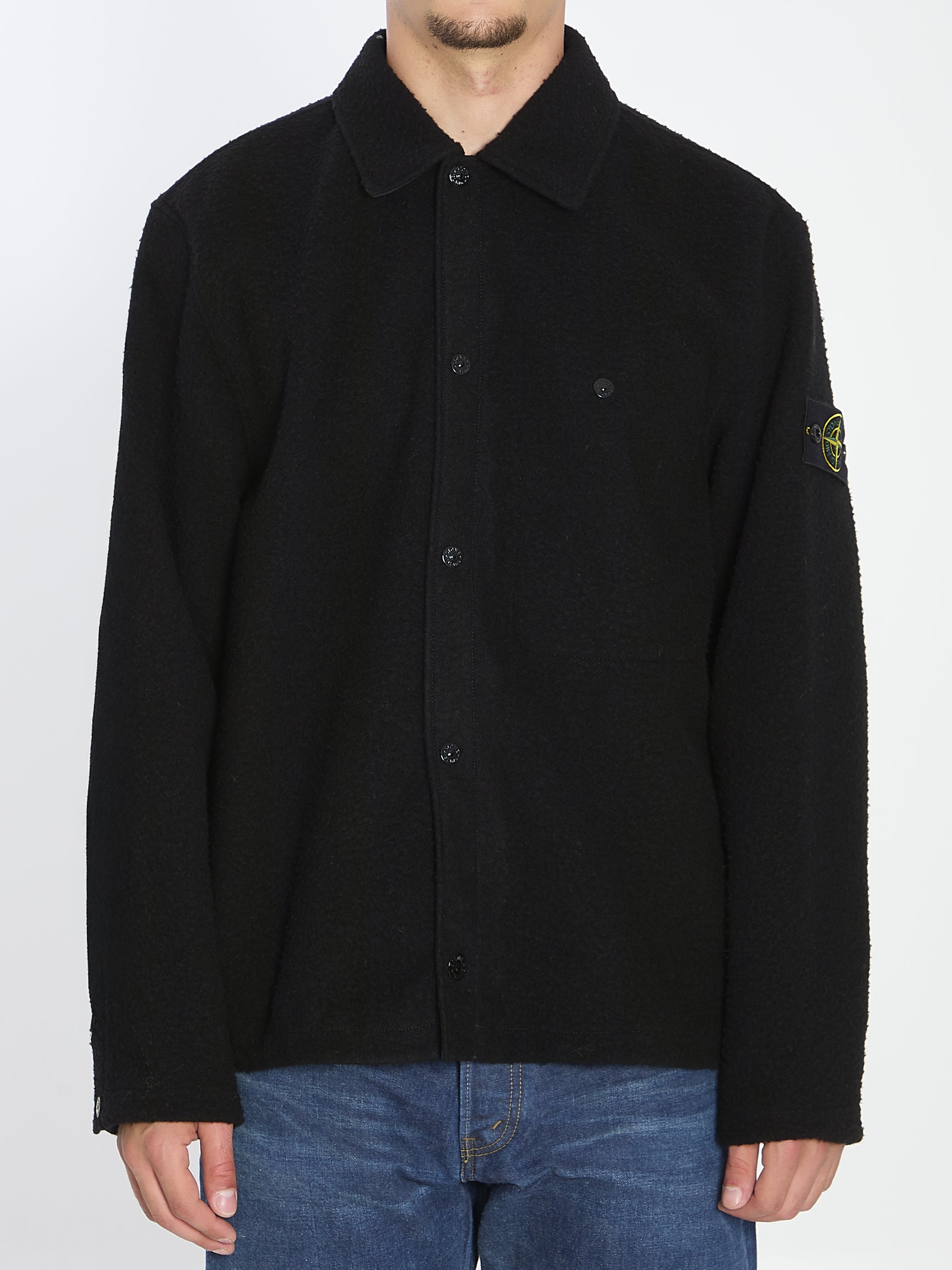 STONE ISLAND Men's Overshirt in Wool Blend - Size L