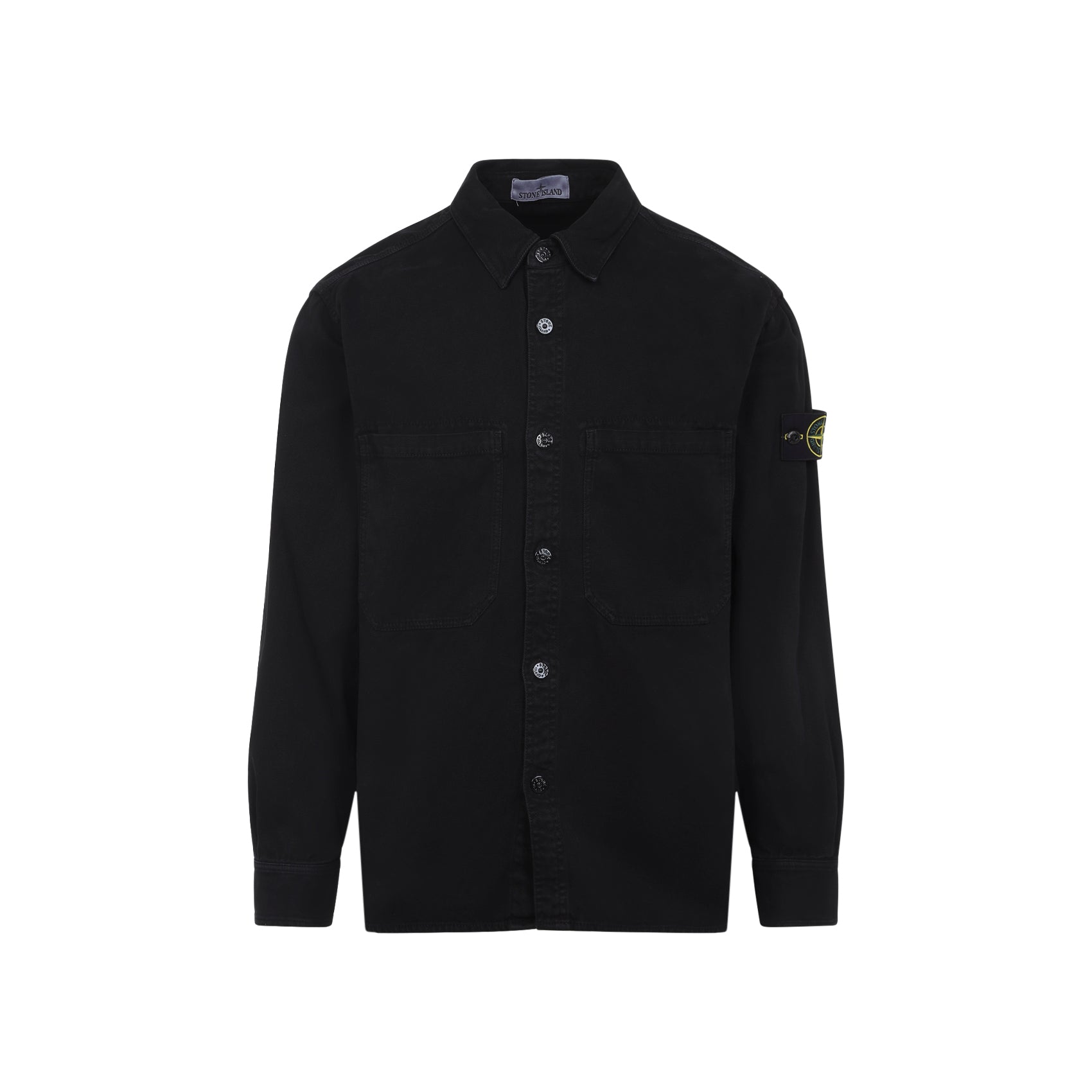 STONE ISLAND Organic Cotton Shirt with Button Fastening and Chest Pocket - FW25
