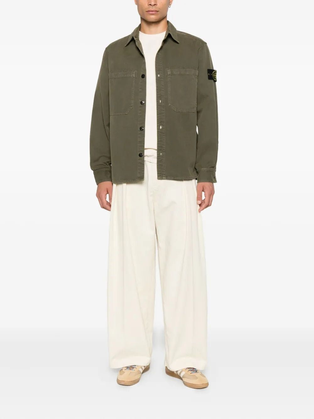 STONE ISLAND Cotton Military Shirt for Men