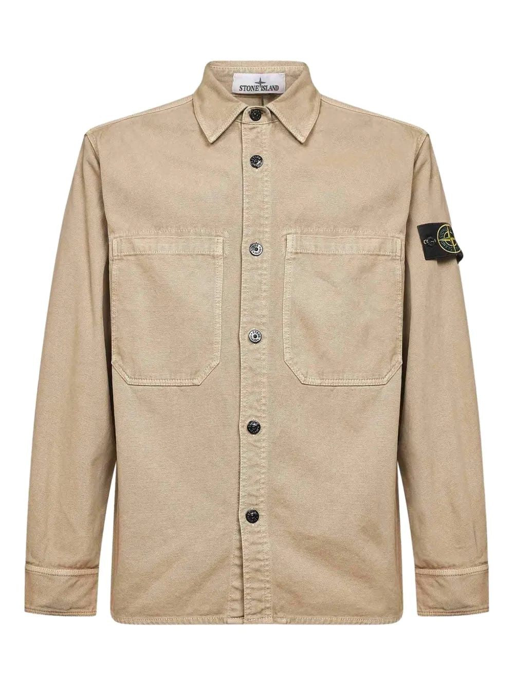 STONE ISLAND Desert Sand Cotton Shirt - Stylish Mini Fit for Men