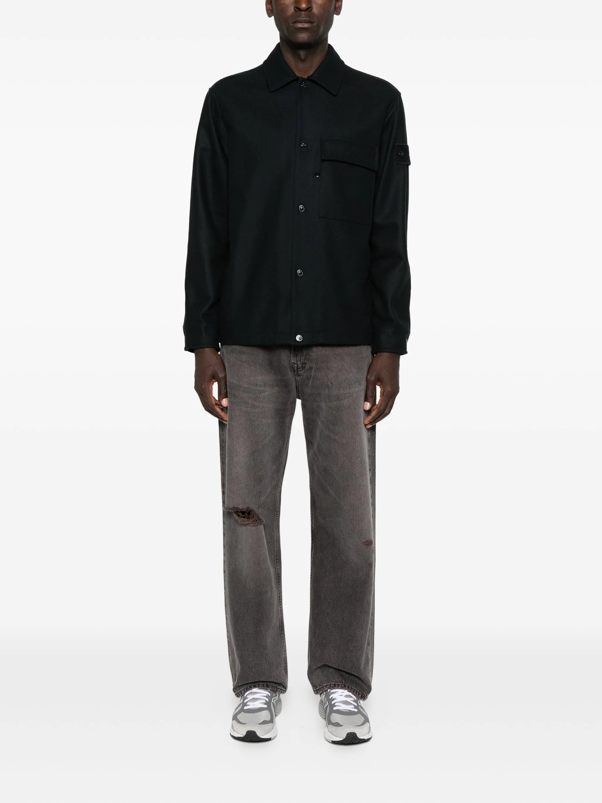 STONE ISLAND Contemporary Wool Blend Shirt for Men - FW25