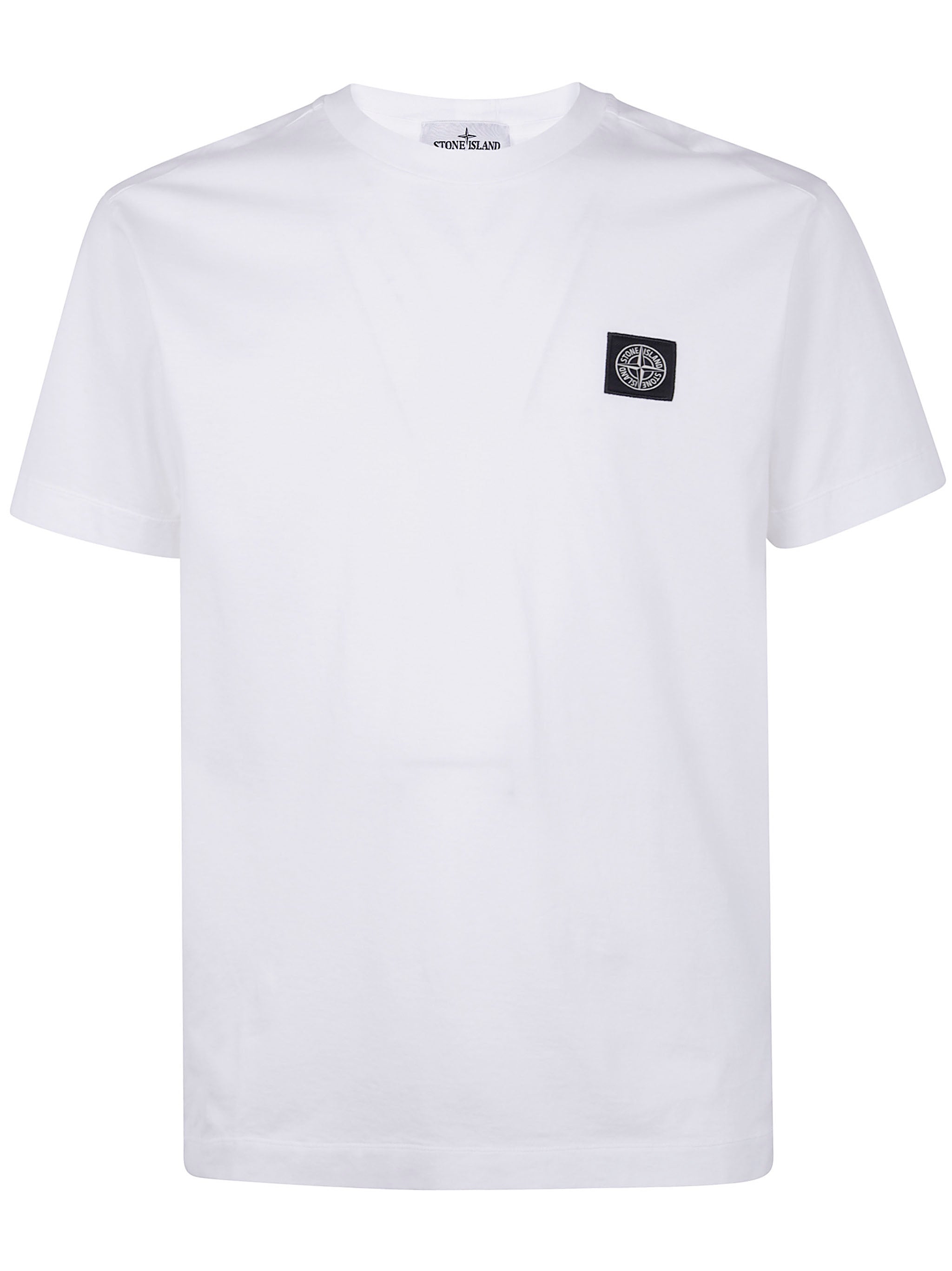 STONE ISLAND Short-Sleeved T-Shirt with Compass Logo Patch