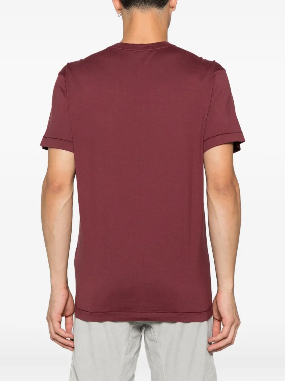 STONE ISLAND Men's Garment Dyed Cotton Mini Short Sleeve T-Shirt