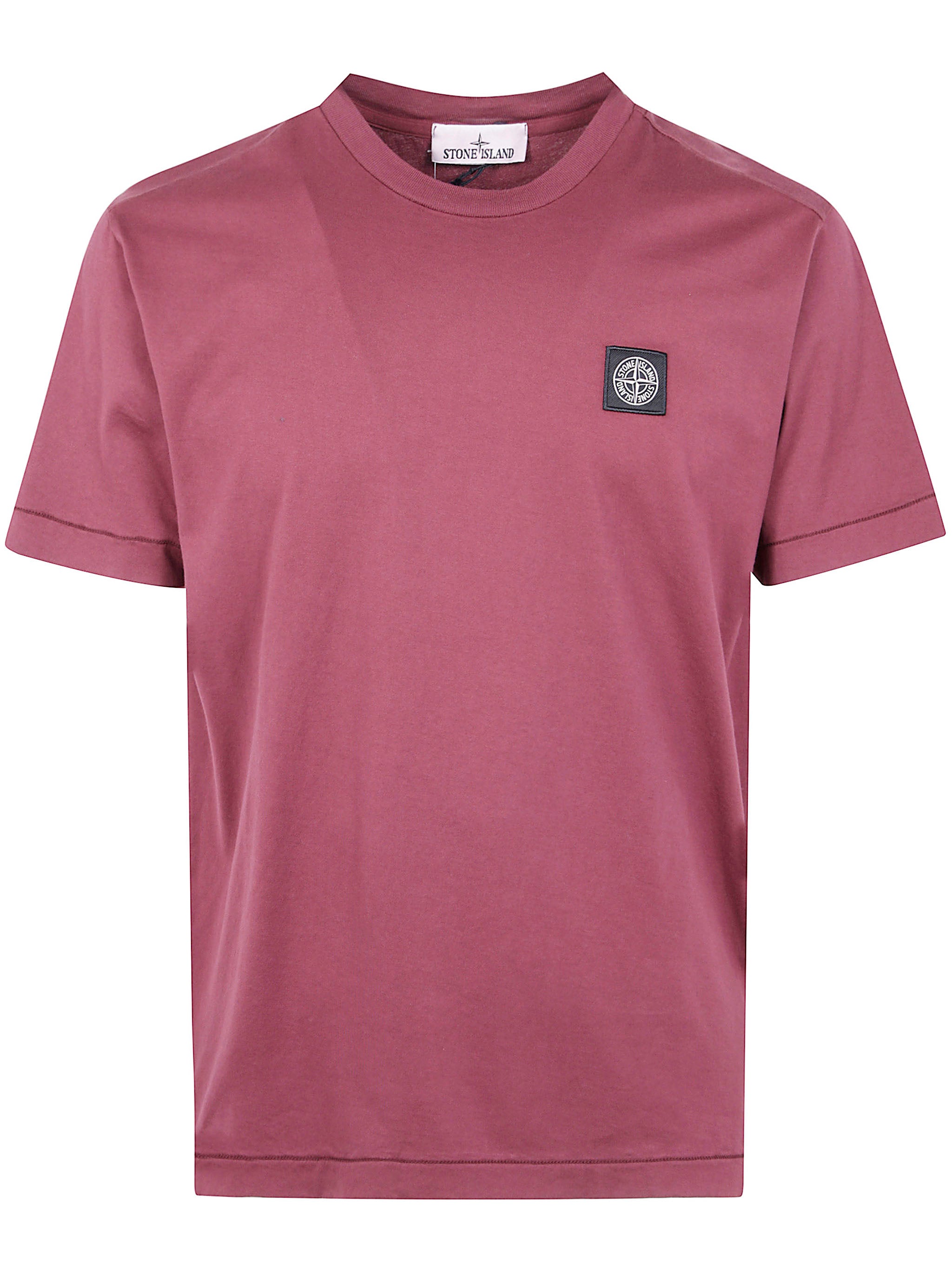 STONE ISLAND Men's Garment Dyed Cotton Mini Short Sleeve T-Shirt