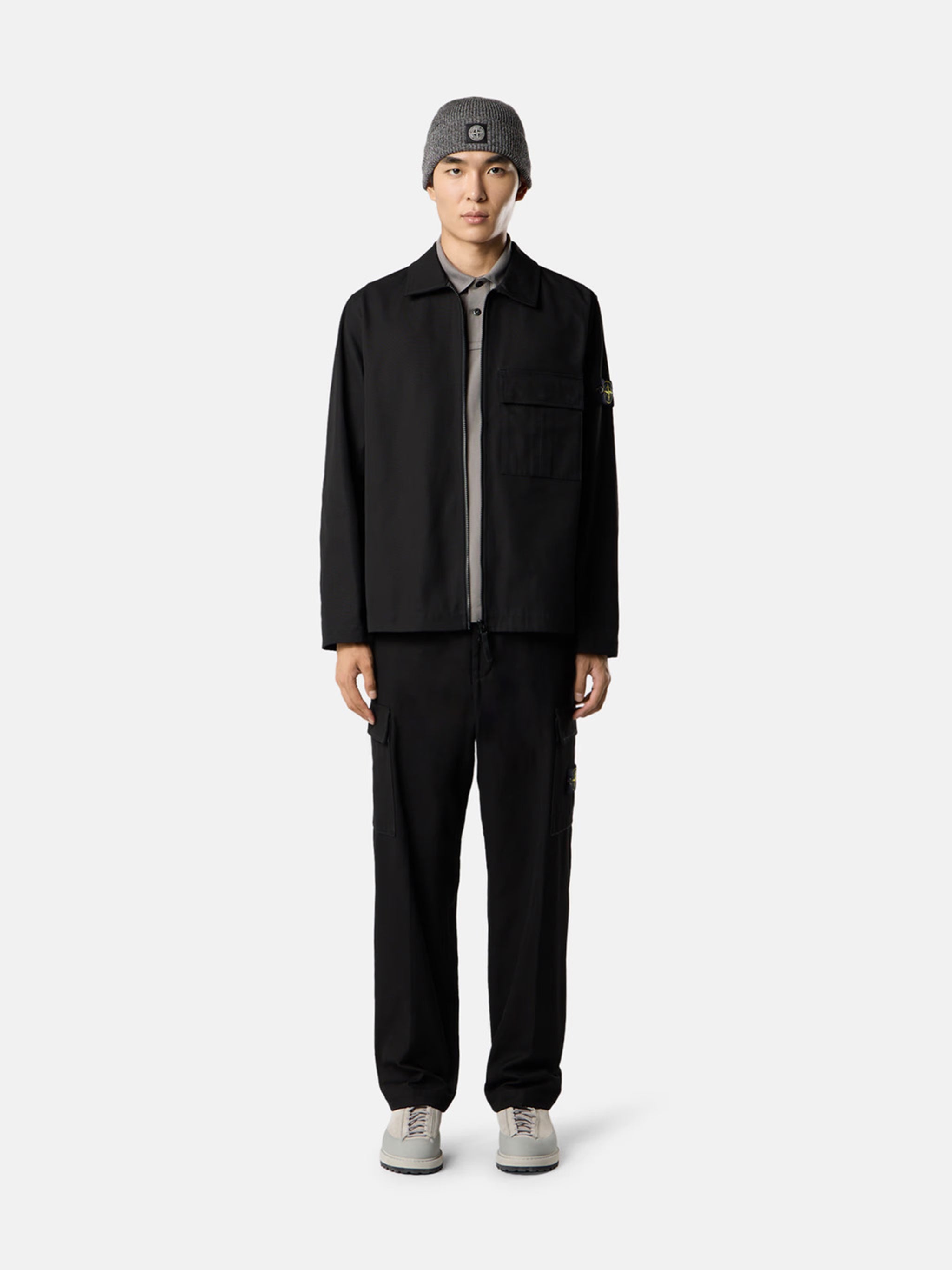 STONE ISLAND Men's Loose Fit Panama Cotton Pants with Cargo Pockets