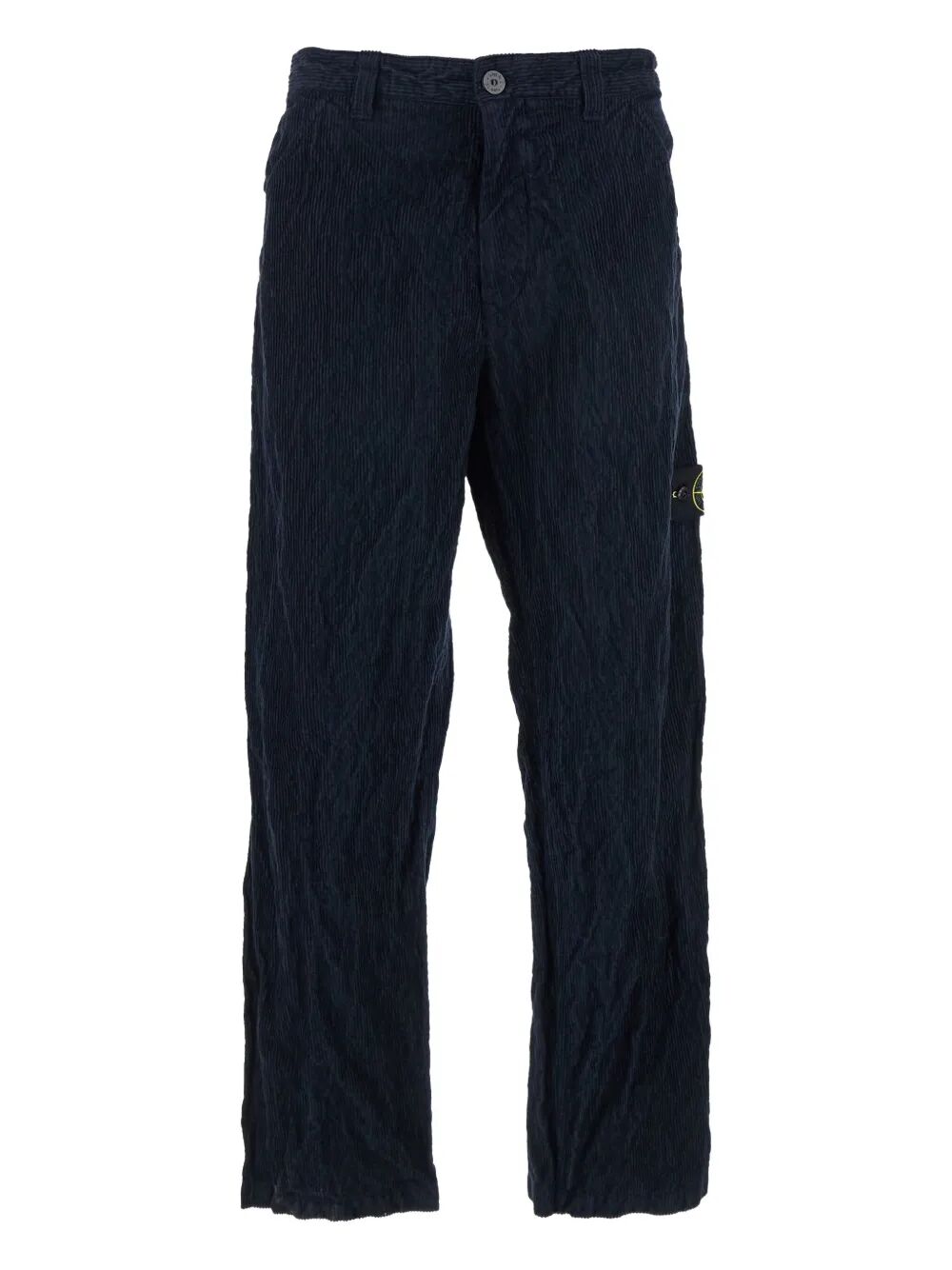 STONE ISLAND Crinkled Effect Corduroy Trousers