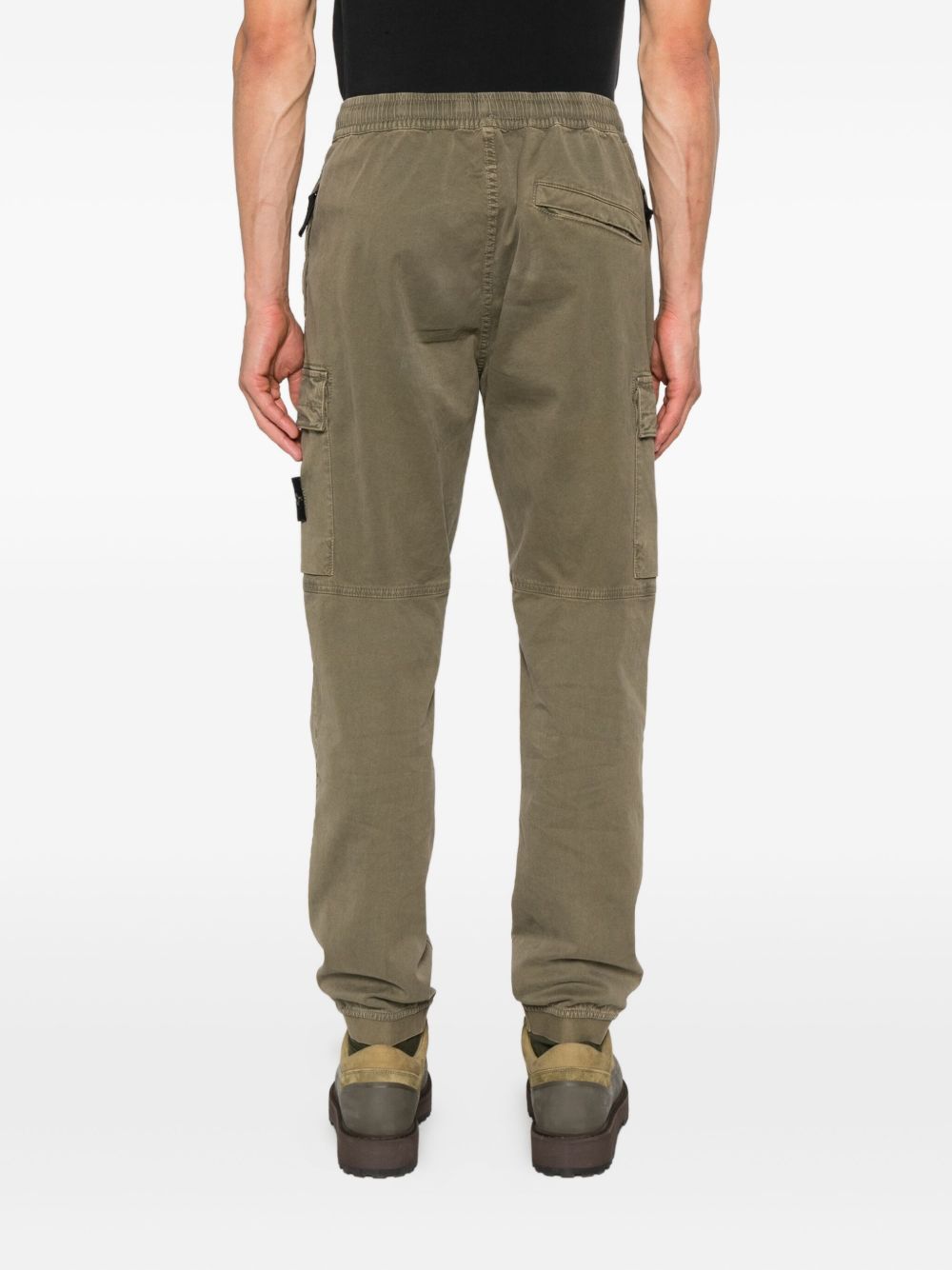 STONE ISLAND Elasticated Cargo Trousers with Drawstring Closure for Men