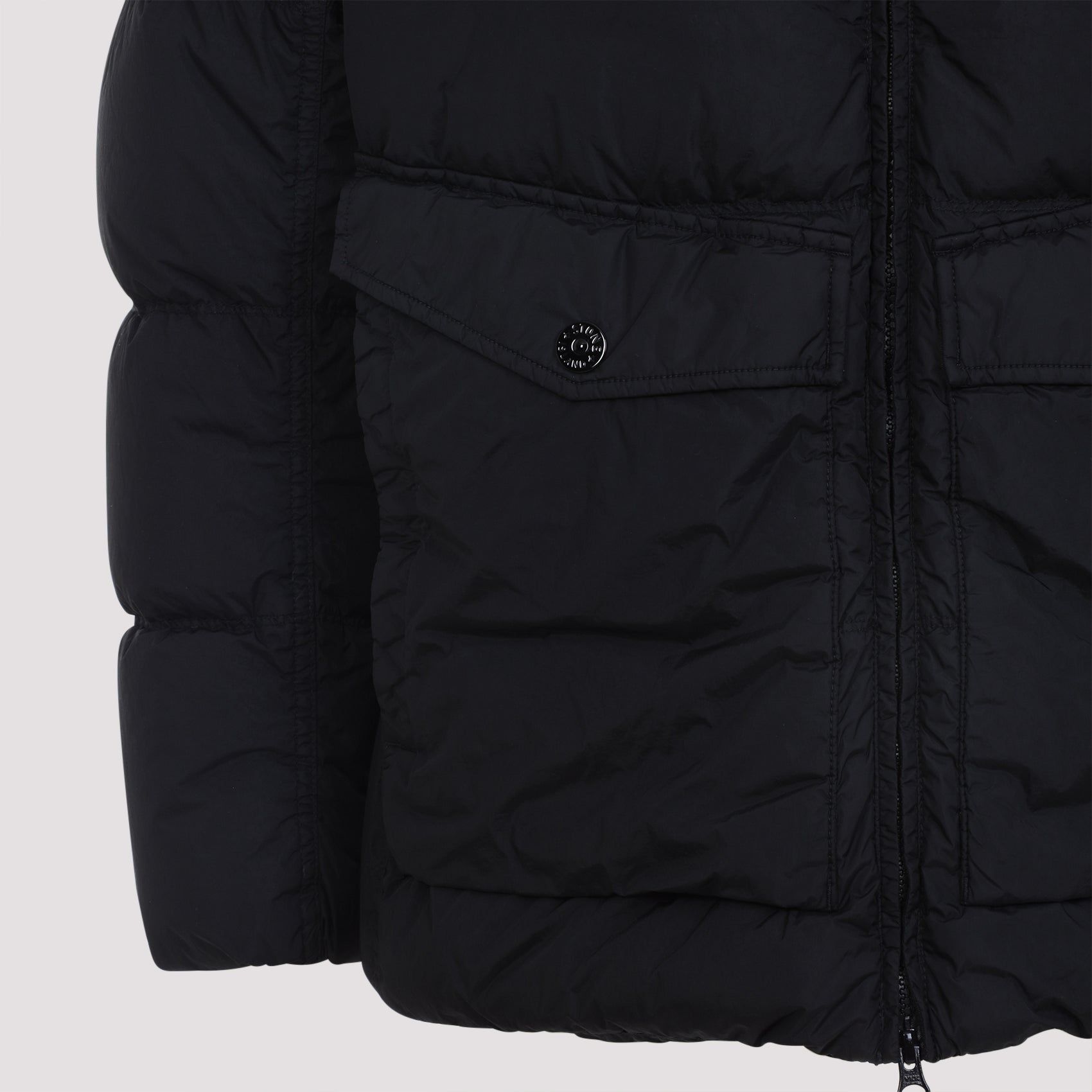 STONE ISLAND Eco-Friendly Crinkle Reps NY Recycled Nylon Short Parka Jacket - FW25