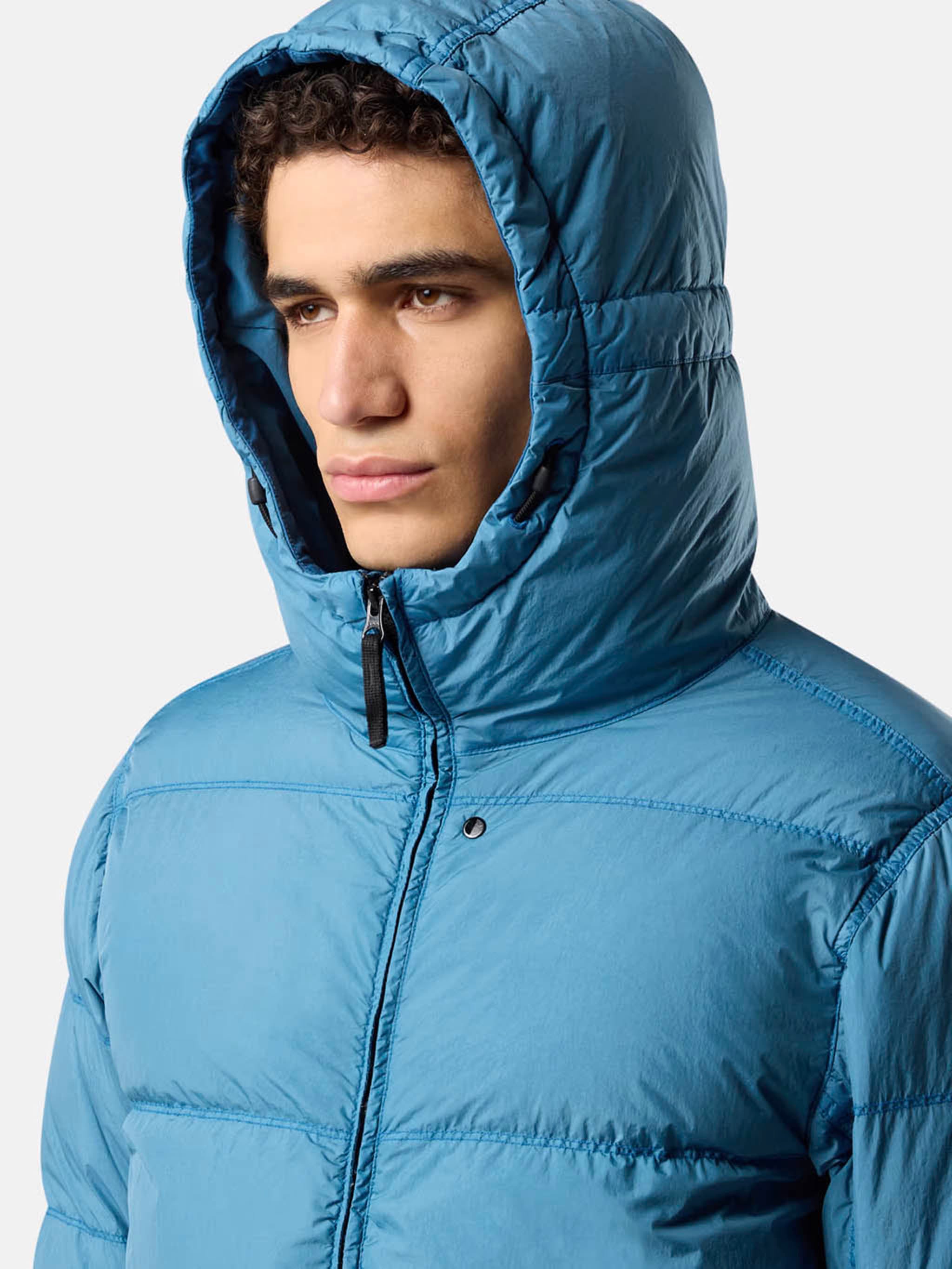 STONE ISLAND Crinkle Reps Nylon Padded Hooded Jacket