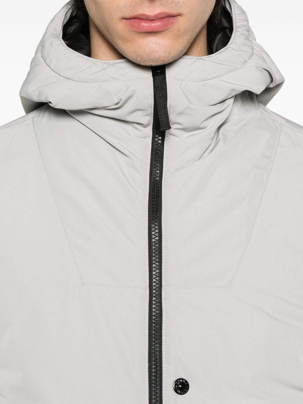 STONE ISLAND Micro Twill Padded Jacket with Fixed Hood for Men