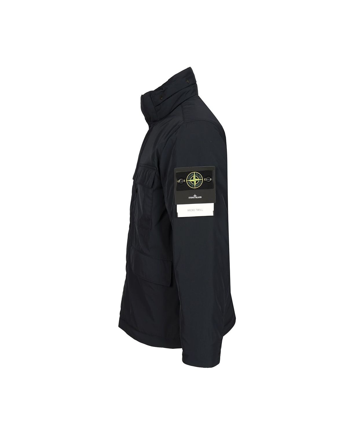 STONE ISLAND Padded Field Jacket with Anti-Drip and Snap Pockets, Size: M