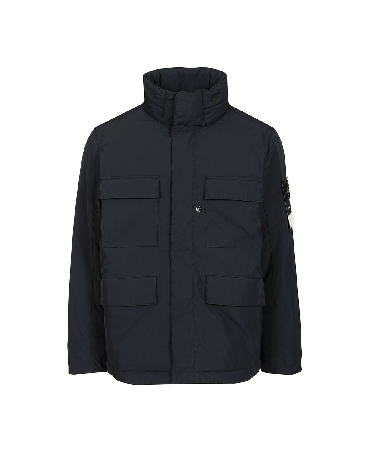 STONE ISLAND Padded Field Jacket with Anti-Drip and Snap Pockets, Size: M