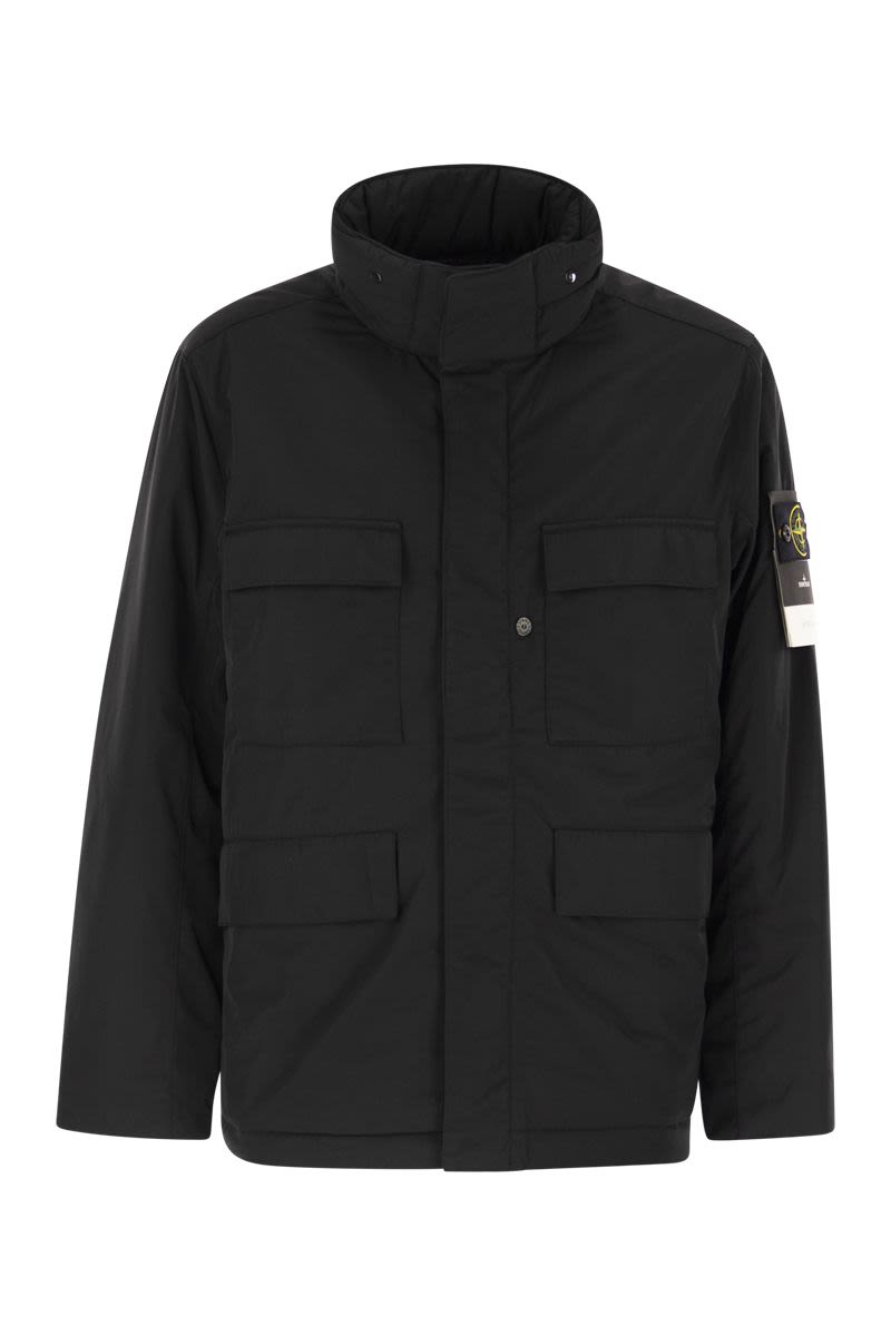 STONE ISLAND Micro Twill Hooded Jacket with Multiple Pockets