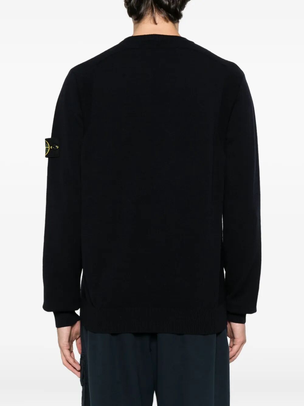 STONE ISLAND Crew Neck Sweater with Logo for Men