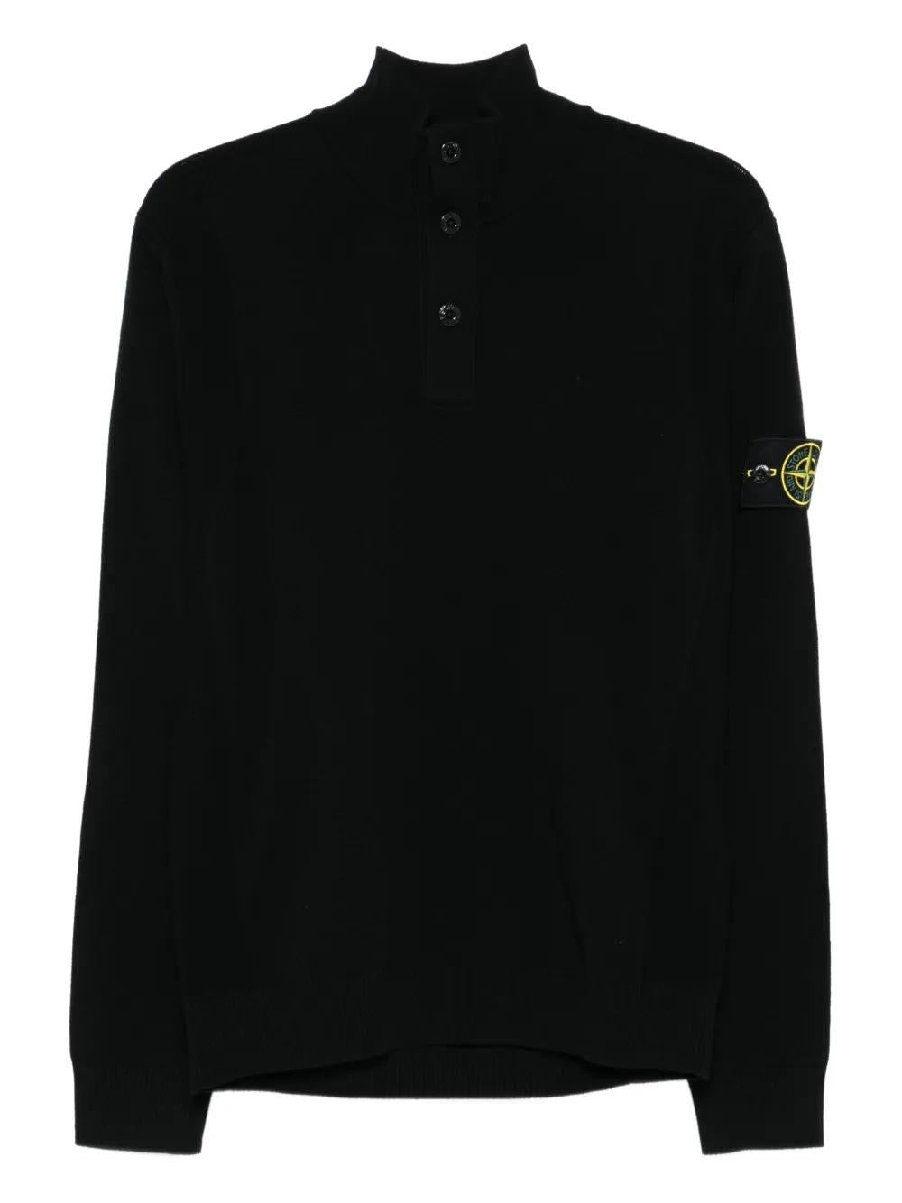STONE ISLAND Compass Badge Roll Neck Sweater - FW25