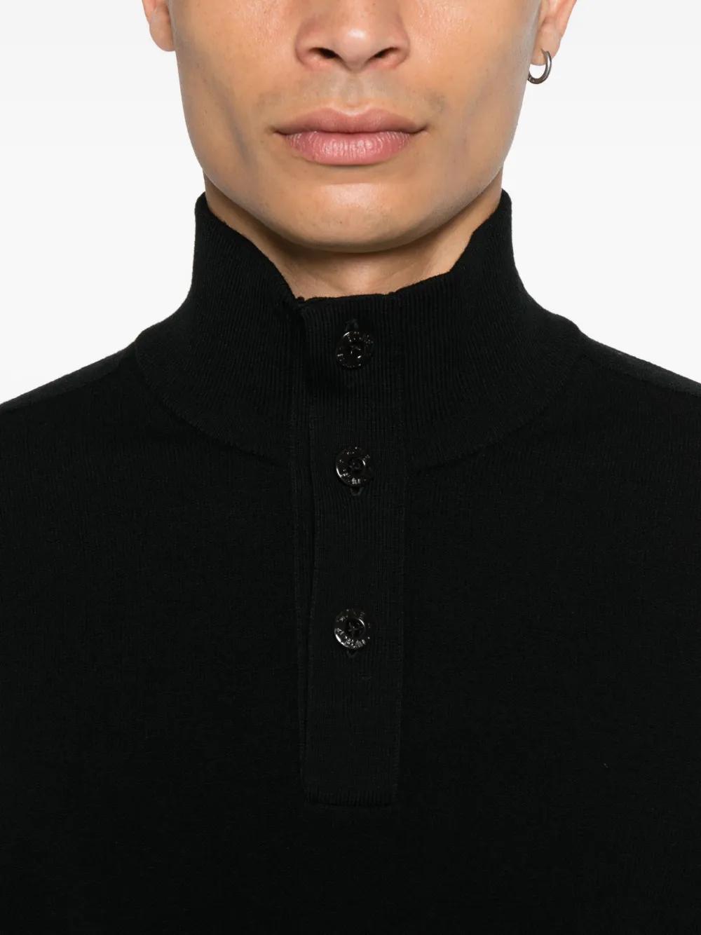 STONE ISLAND Compass Badge Roll Neck Sweater - FW25