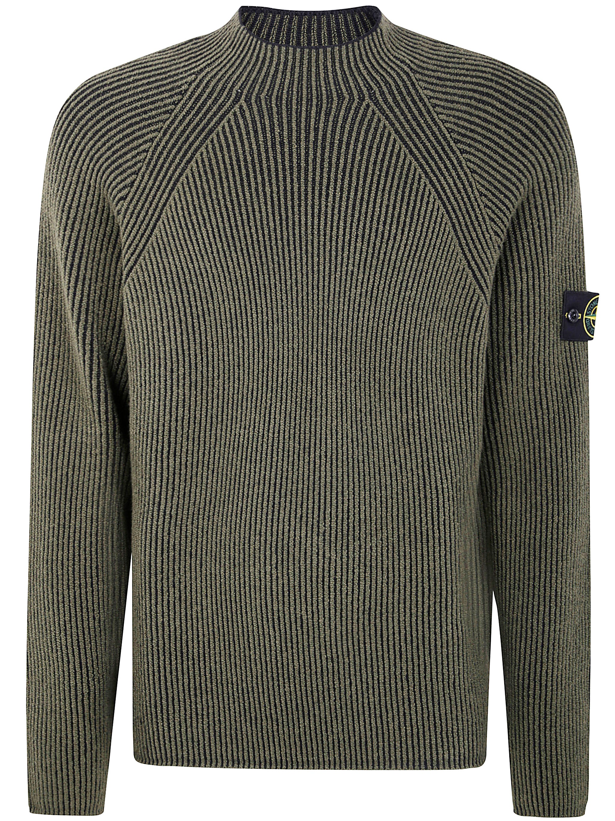 STONE ISLAND Full Rib Wool Crew Neck for Men - FW25