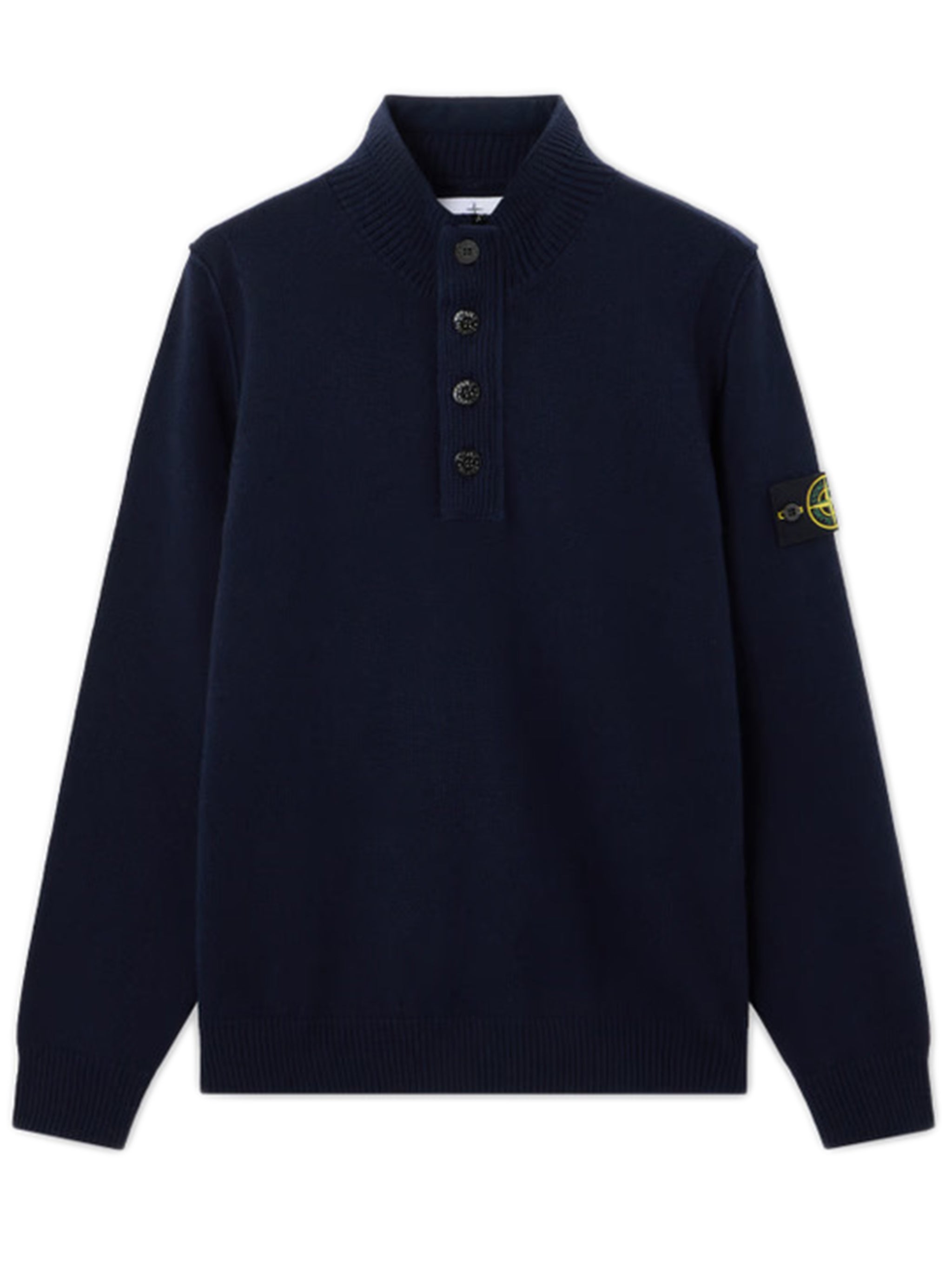 STONE ISLAND Ribbed Stand Collar Jumper - Size M