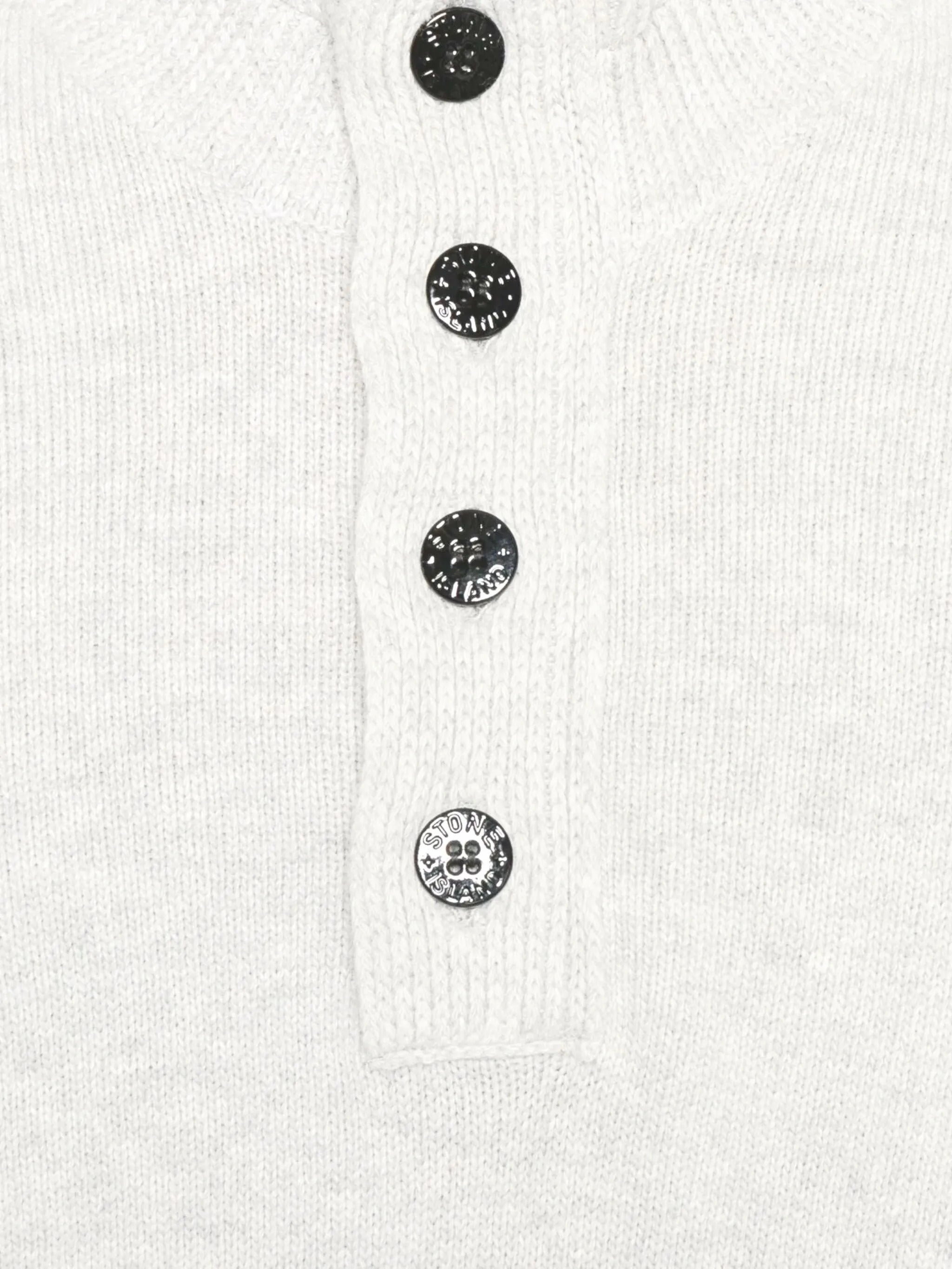 STONE ISLAND High Neck Sweater with Button Detail - Size M