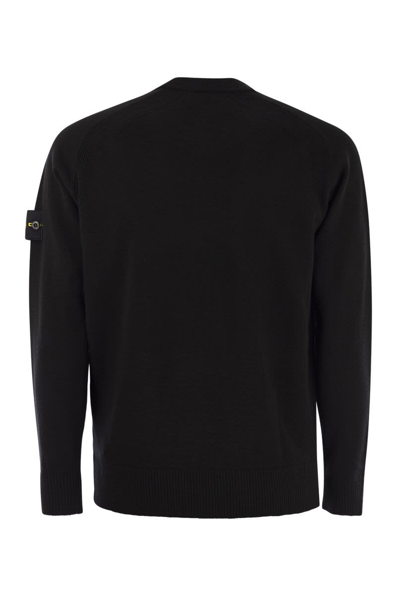 STONE ISLAND Crew-Neck Jumper with Raglan Sleeves - Size 12