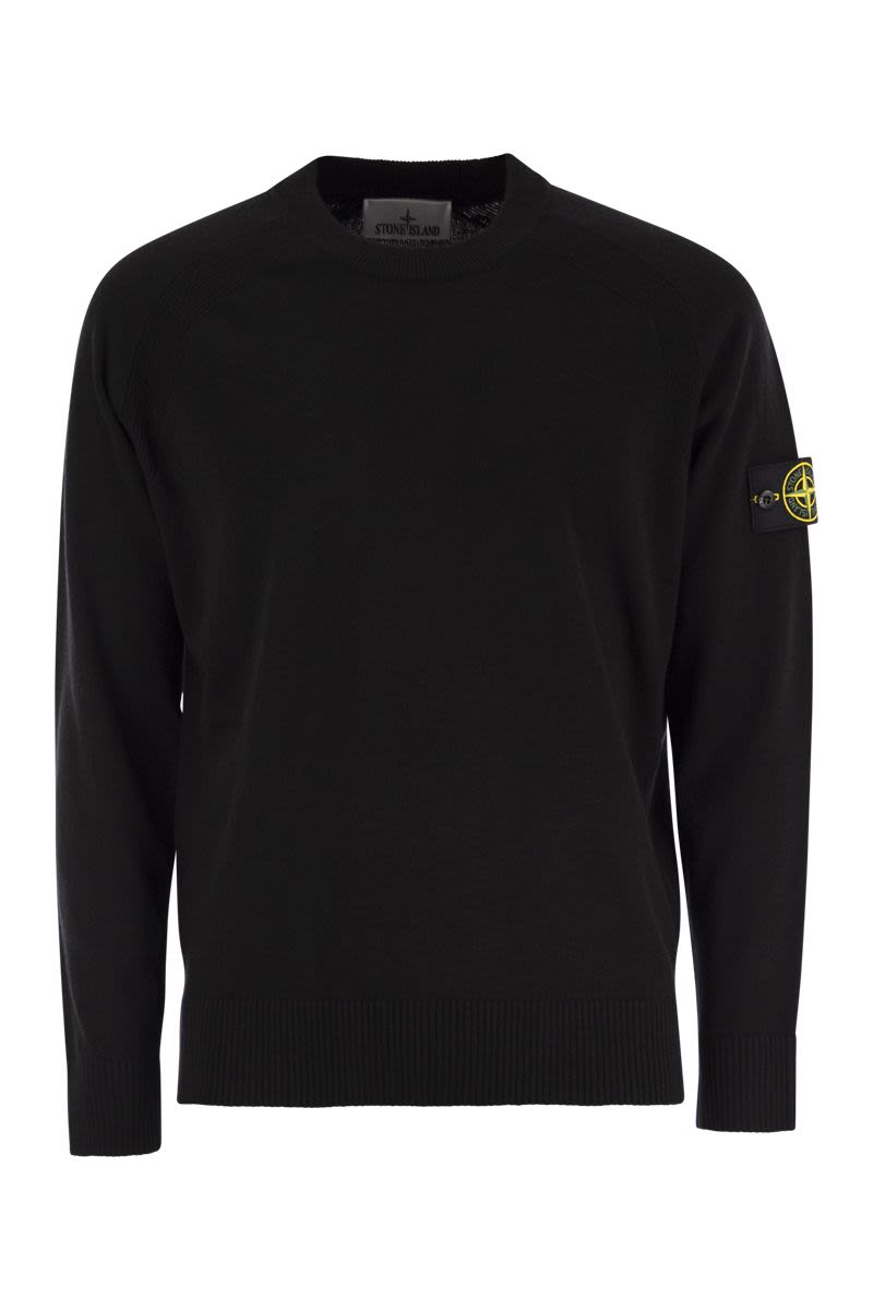 STONE ISLAND Crew-Neck Jumper with Raglan Sleeves - Size 12