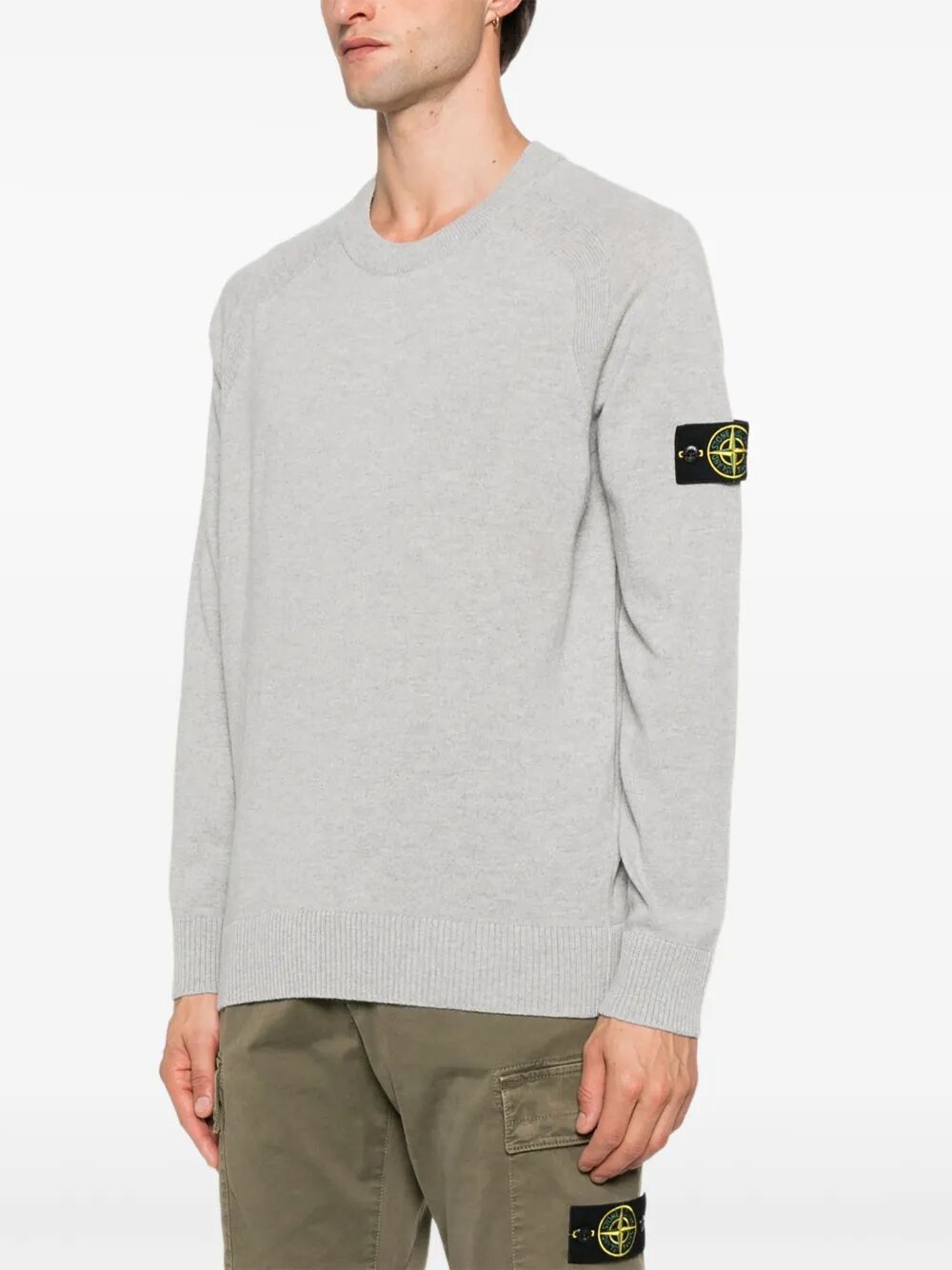 STONE ISLAND Light Wool Crew Neck Sweater - FW25