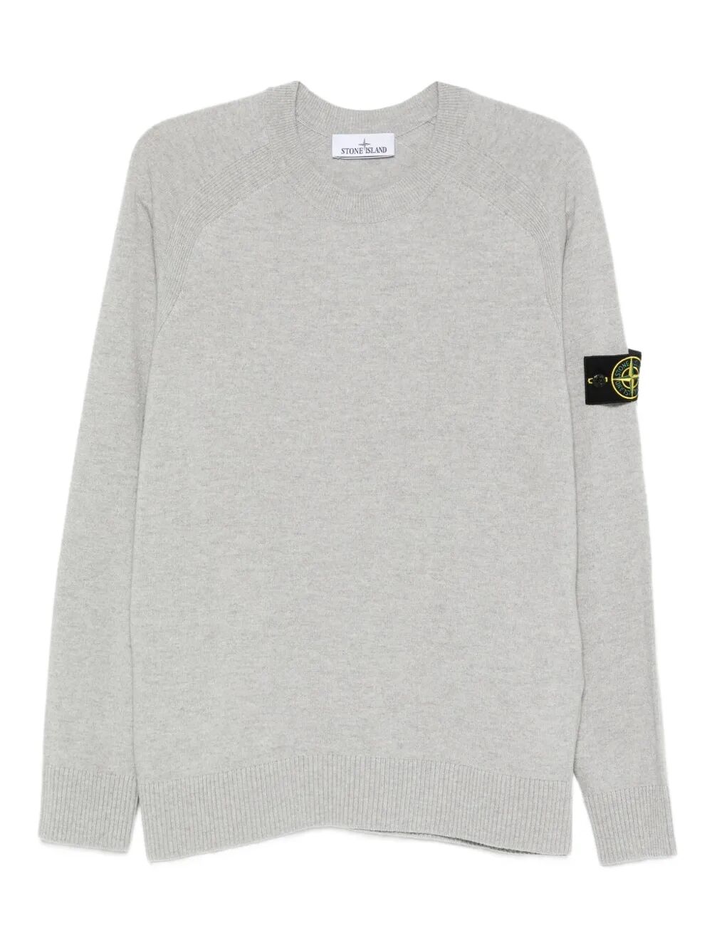 STONE ISLAND Lightweight Wool Crew Neck Sweater with Raglan Sleeves