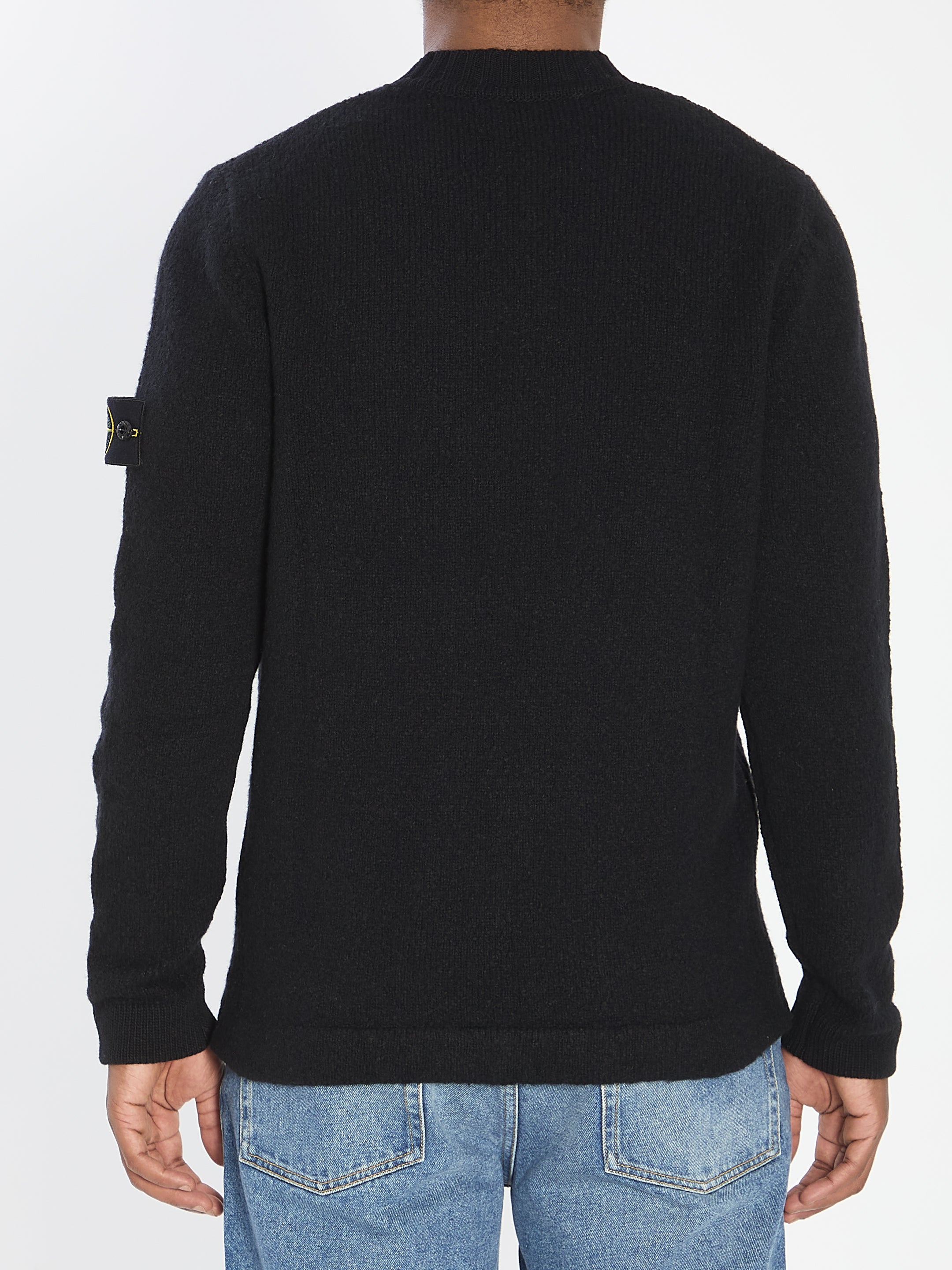 STONE ISLAND Brushed Texture Crew Neck Sweater - Size L