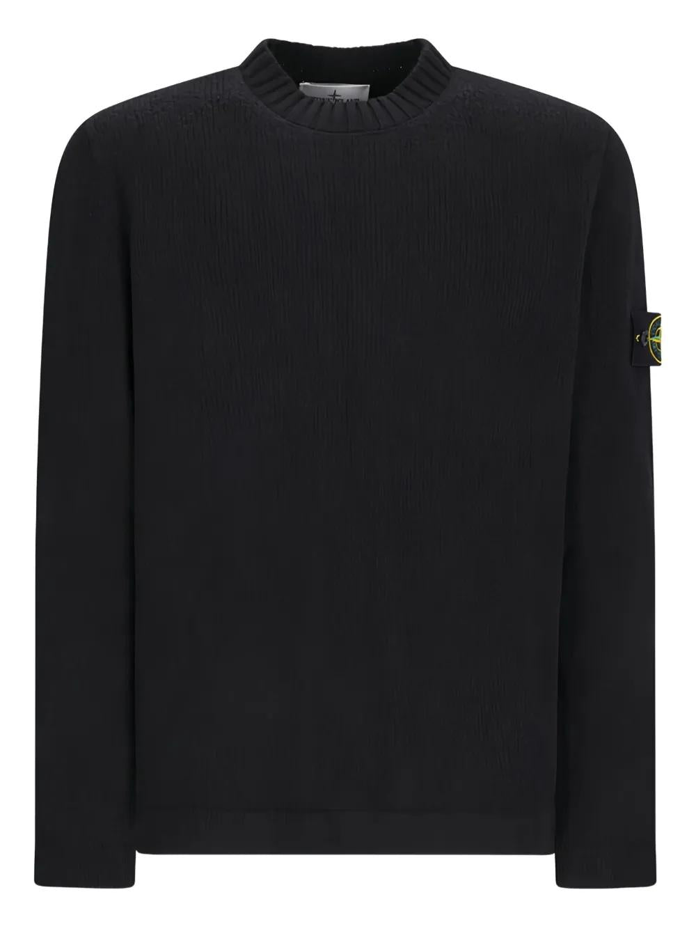 STONE ISLAND Brushed Texture Crew Neck Sweater - Size L