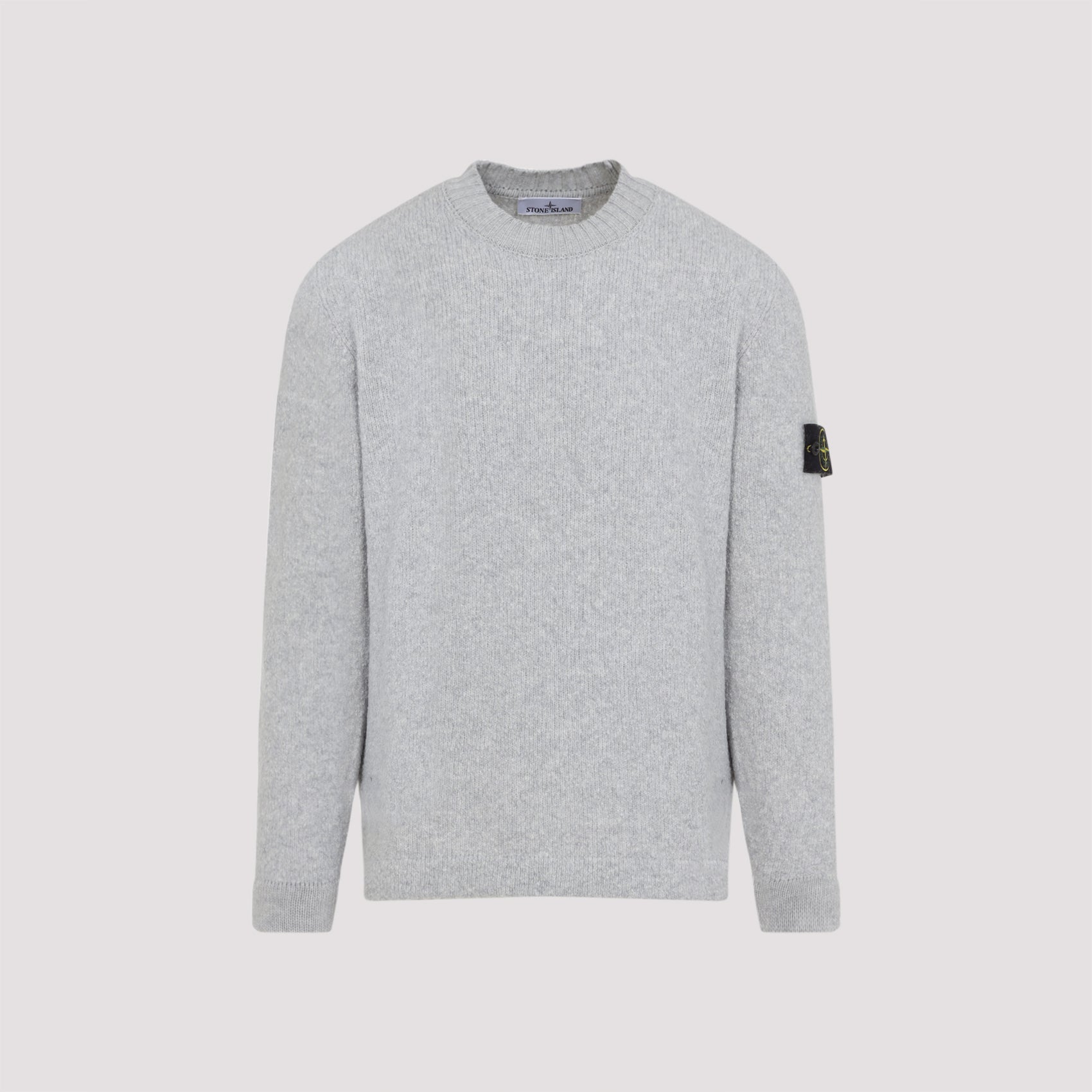 STONE ISLAND Men's Ribbed Knit Crew Neck Sweater - FW25