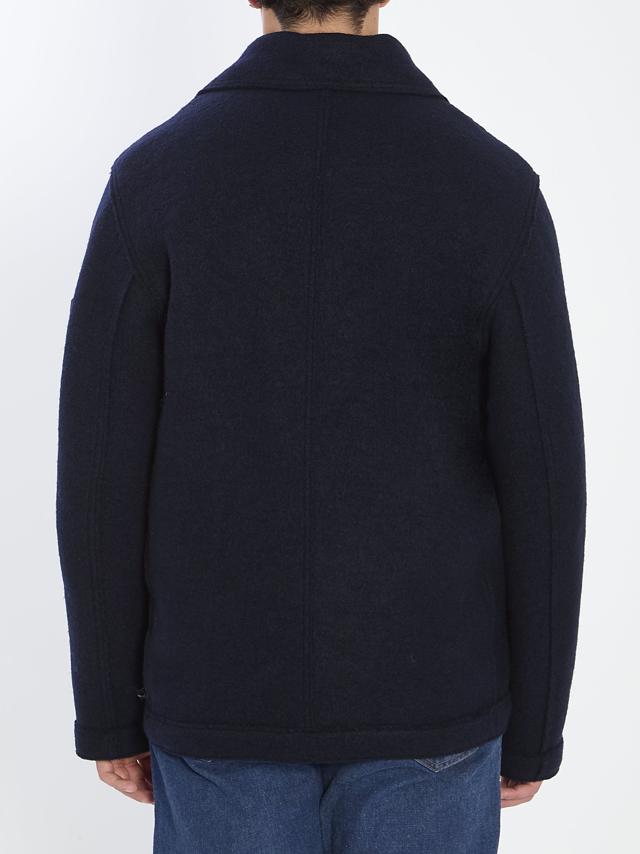 STONE ISLAND Double-Breasted Knit Jacket for Men