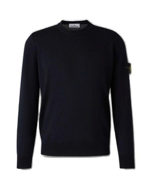 STONE ISLAND Men's Premium Knitted Sweater in Blue