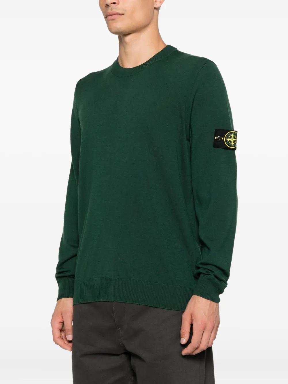STONE ISLAND Crew Neck Patched Sweater - FW25 Collection