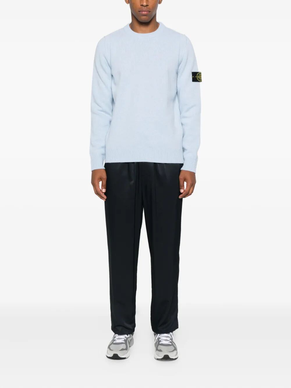 STONE ISLAND Lambswool Crew Neck Sweater - FW25