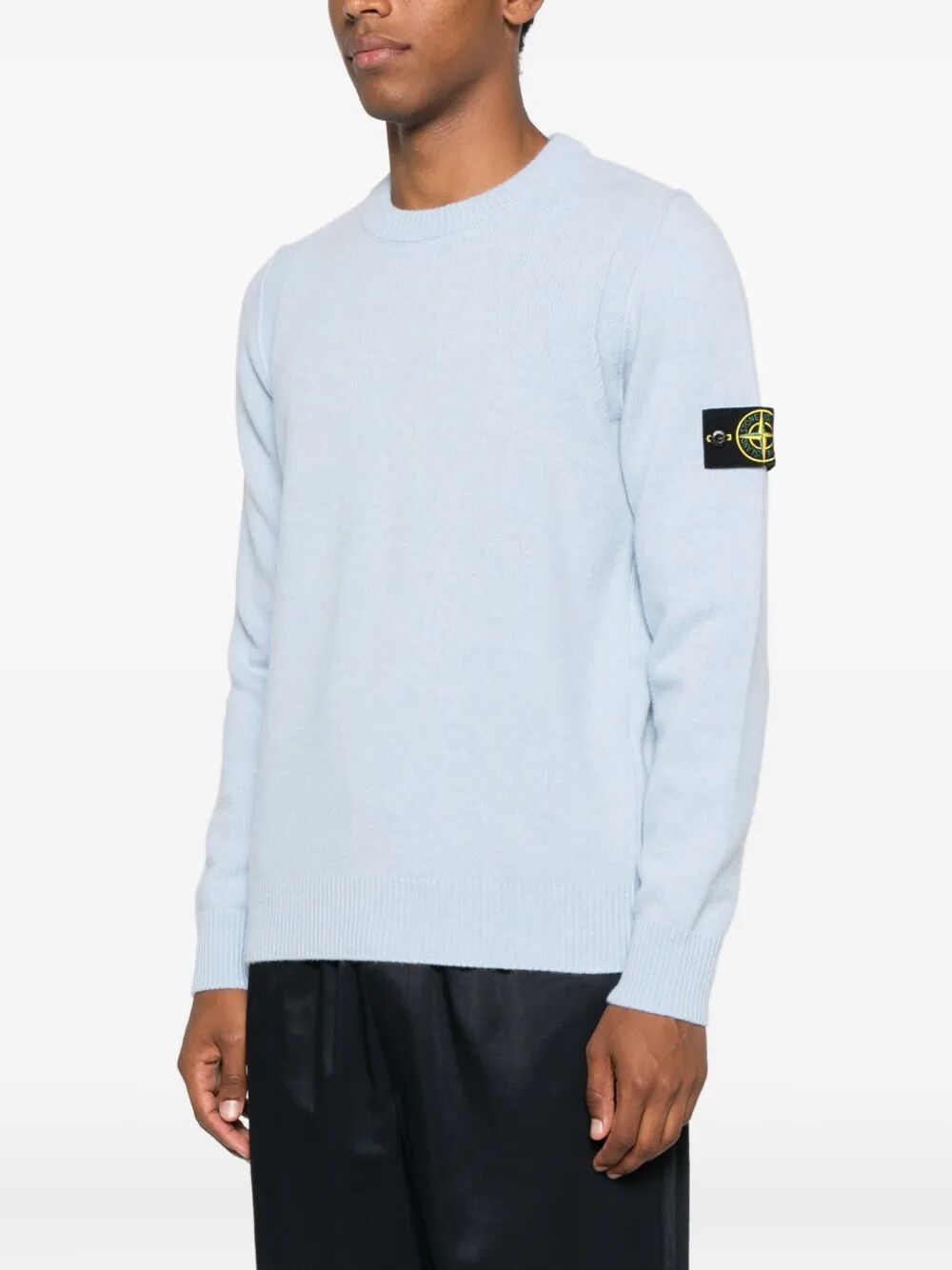 STONE ISLAND Lambswool Crew Neck Sweater - FW25