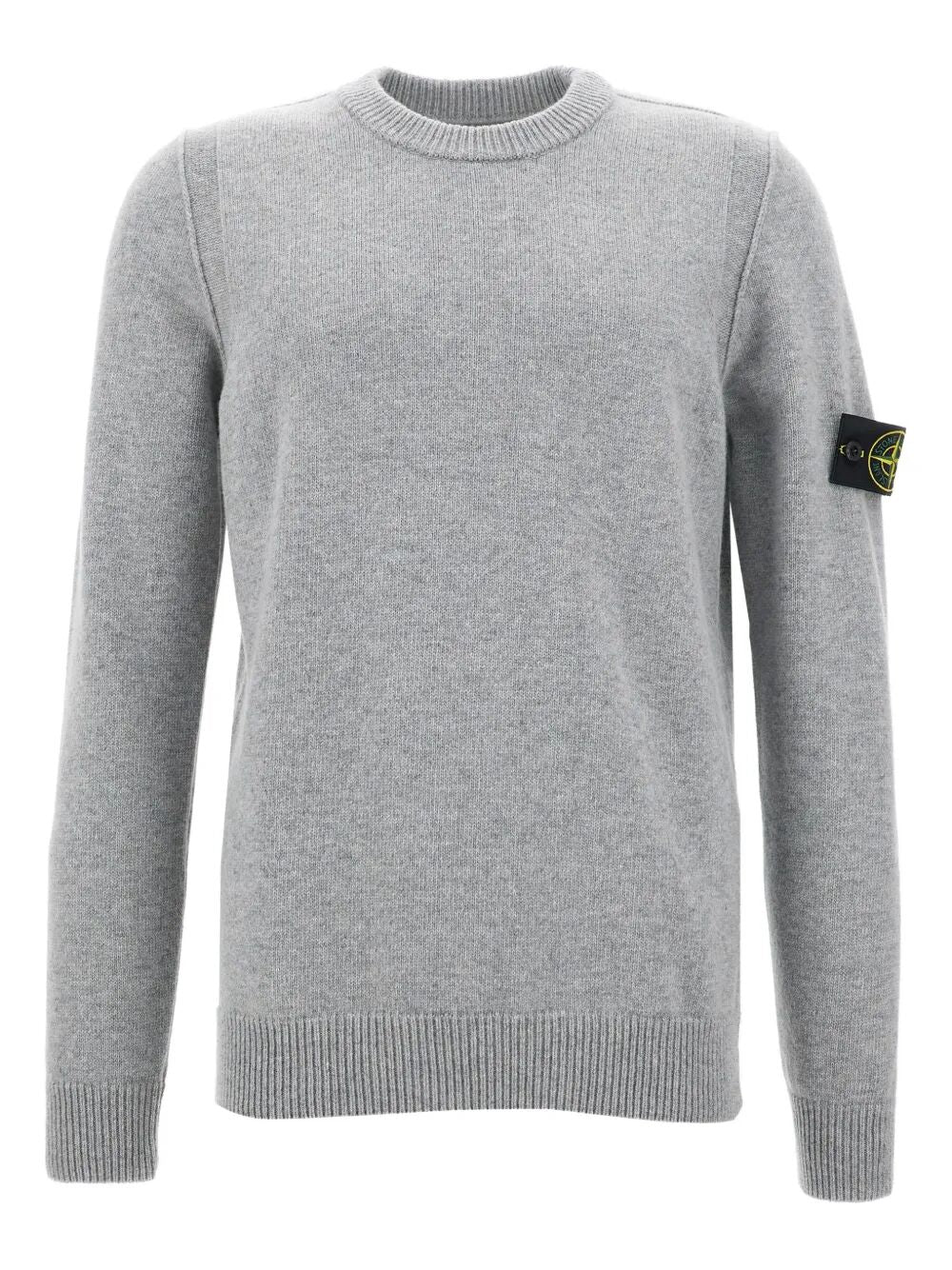 STONE ISLAND Wool Pullover with Reverse Stitch Details for Men