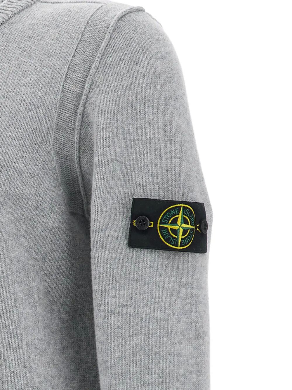 STONE ISLAND Crew Neck Sweater with Logo for Men - FW25