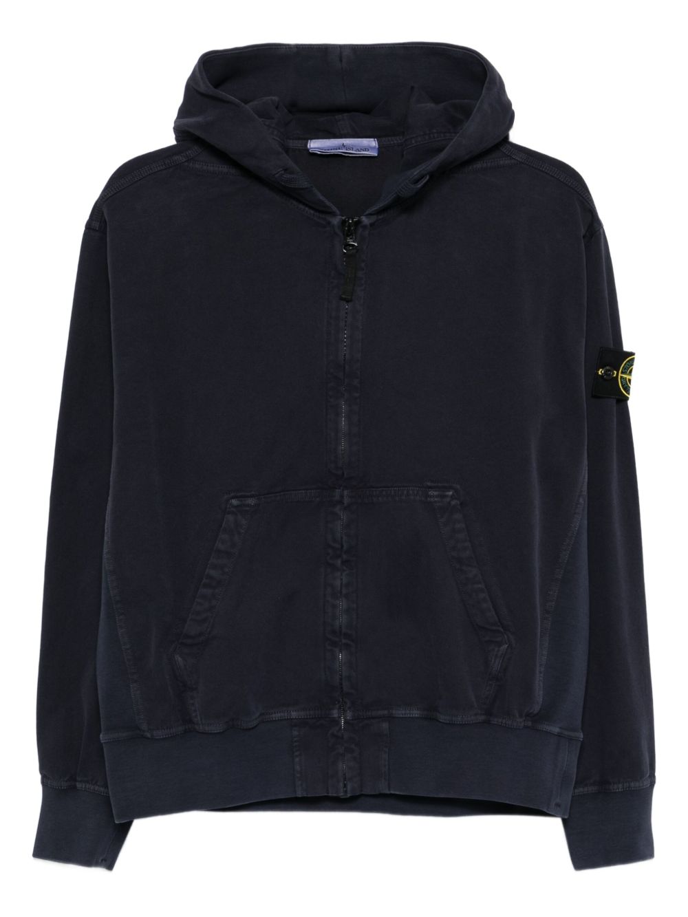 STONE ISLAND Organic Cotton Oversized Hooded Jacket with Ribbed Inserts