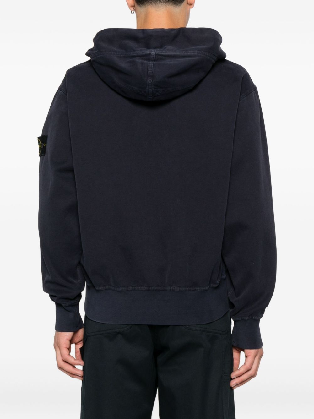 STONE ISLAND Organic Cotton Oversized Hooded Jacket with Ribbed Inserts