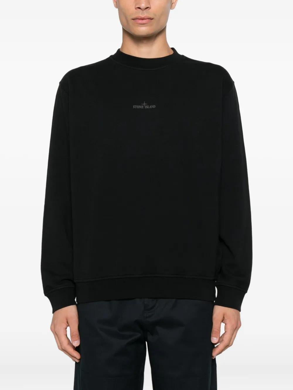 STONE ISLAND Cotton Sweatshirt with Embroidered Logo - Men’s