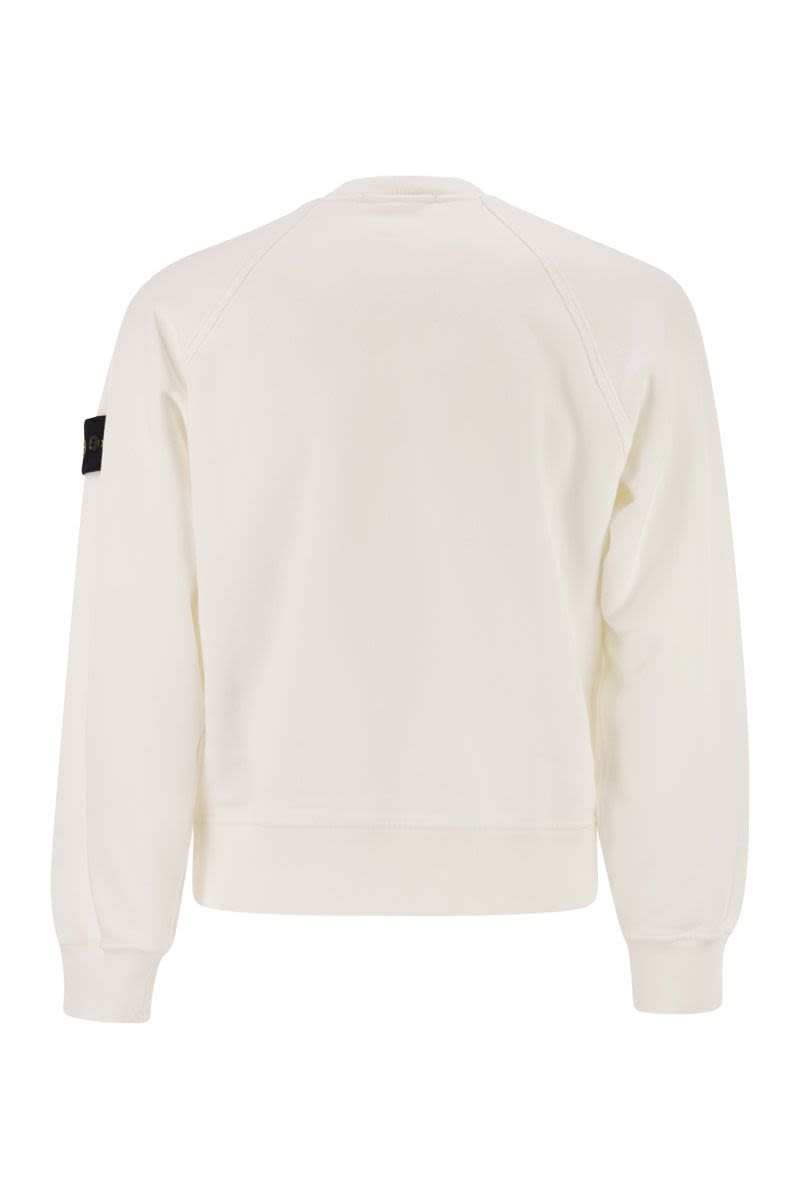 STONE ISLAND Oversized Crew Neck Sweatshirt with Raglan Sleeves